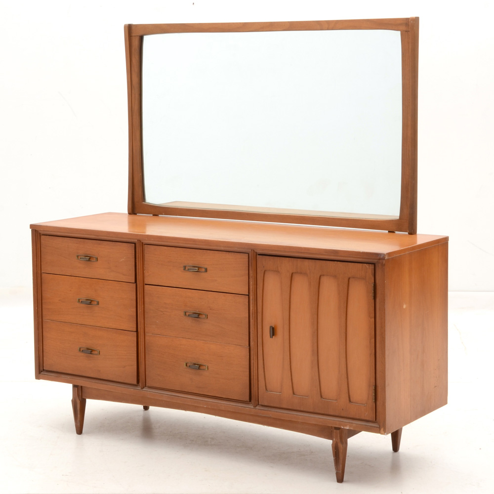 Mid Century "Mainline" Dresser With Mirror by Hooker
