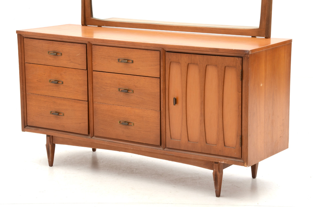 Mid Century "Mainline" Dresser With Mirror by Hooker