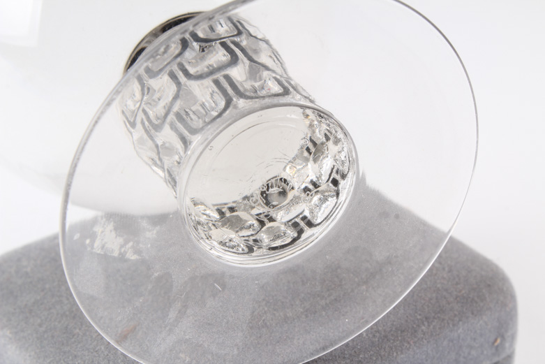 Rene Lalique Crystal Champagne Coupes