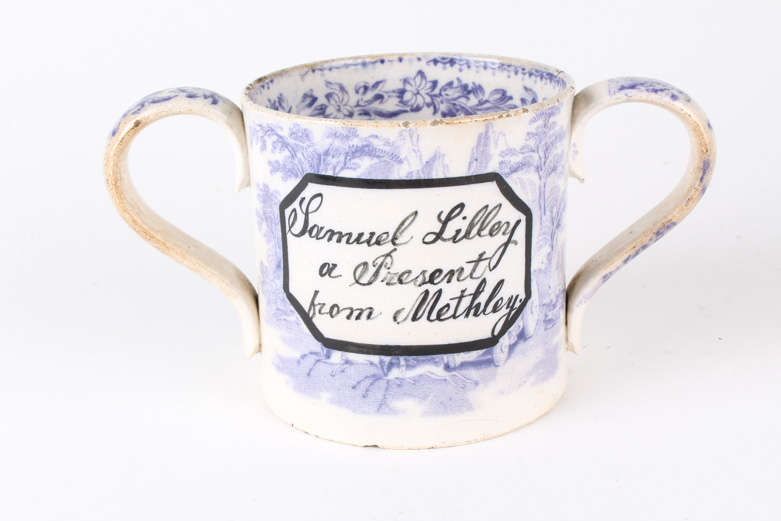Personalized Vintage Two-Handled Mug