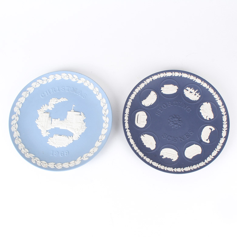 Wedgwood Jasperware Commemorative Plates Including "Sporting Scenes"