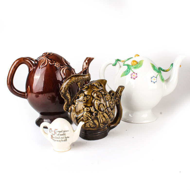 Collection of Cadogan "Puzzle" Ceramic Teapots