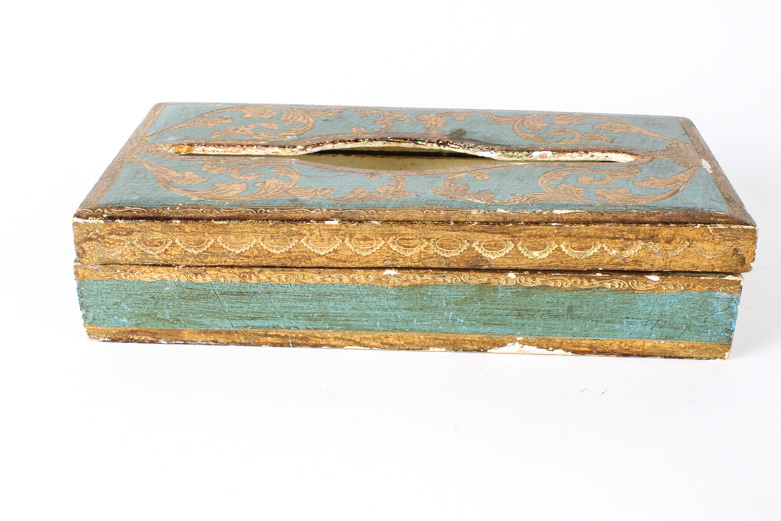 Vintage Jewelry Boxes and Facial Paper Holder