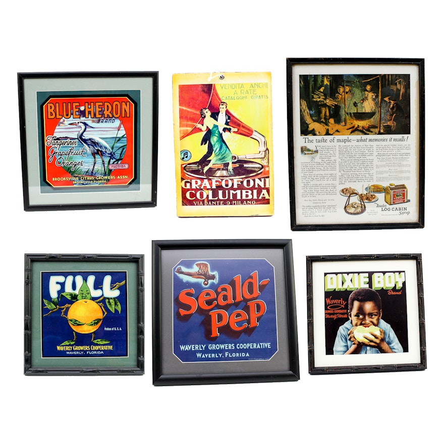 Collection of Offset Lithograph Advertising Prints