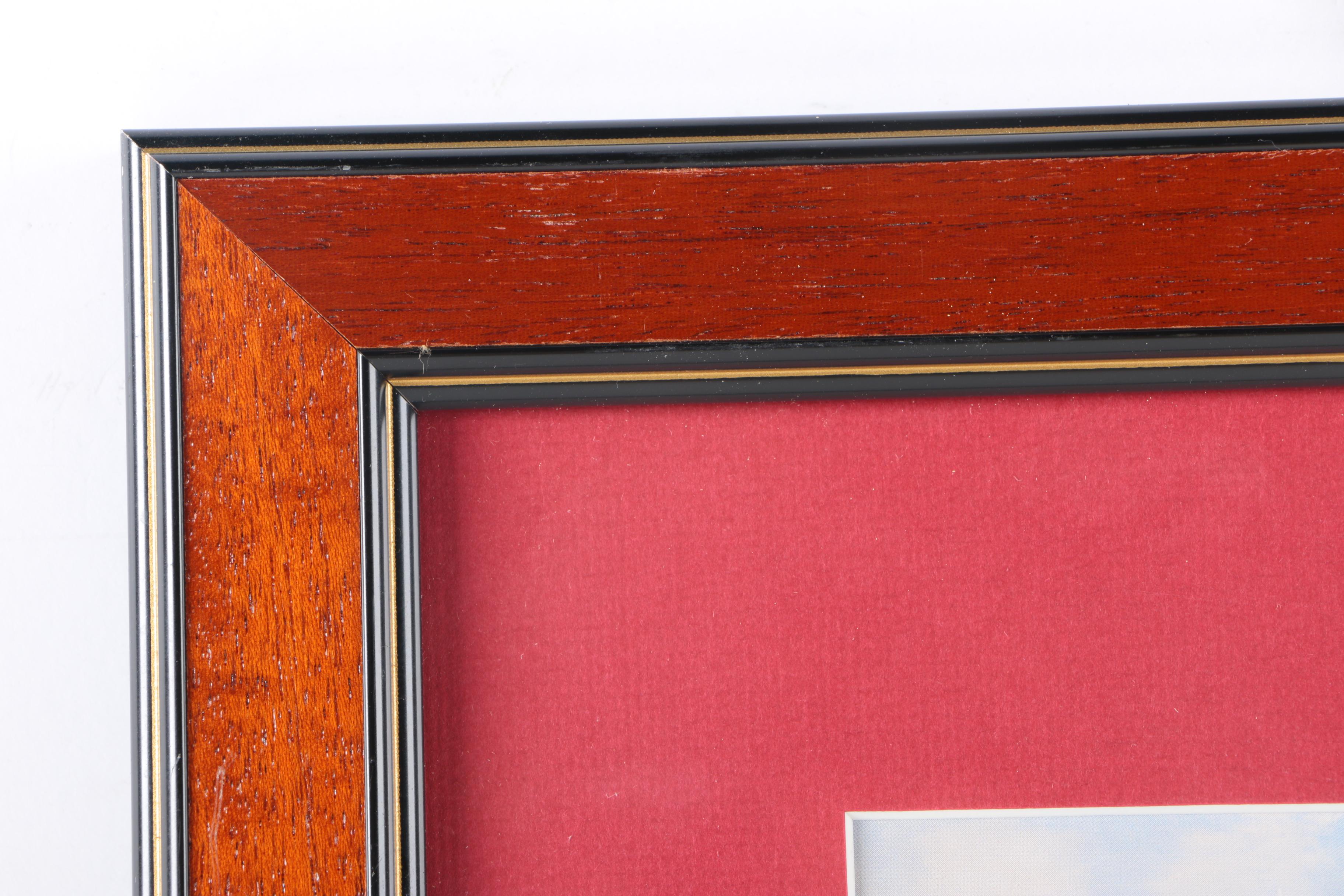 After Harley Crossley Offset Lithographs "Queen Mary", "Titanic Departure", and "Queen Elizabeth 2 Refitting at Blohm & Voss, Hamburg"