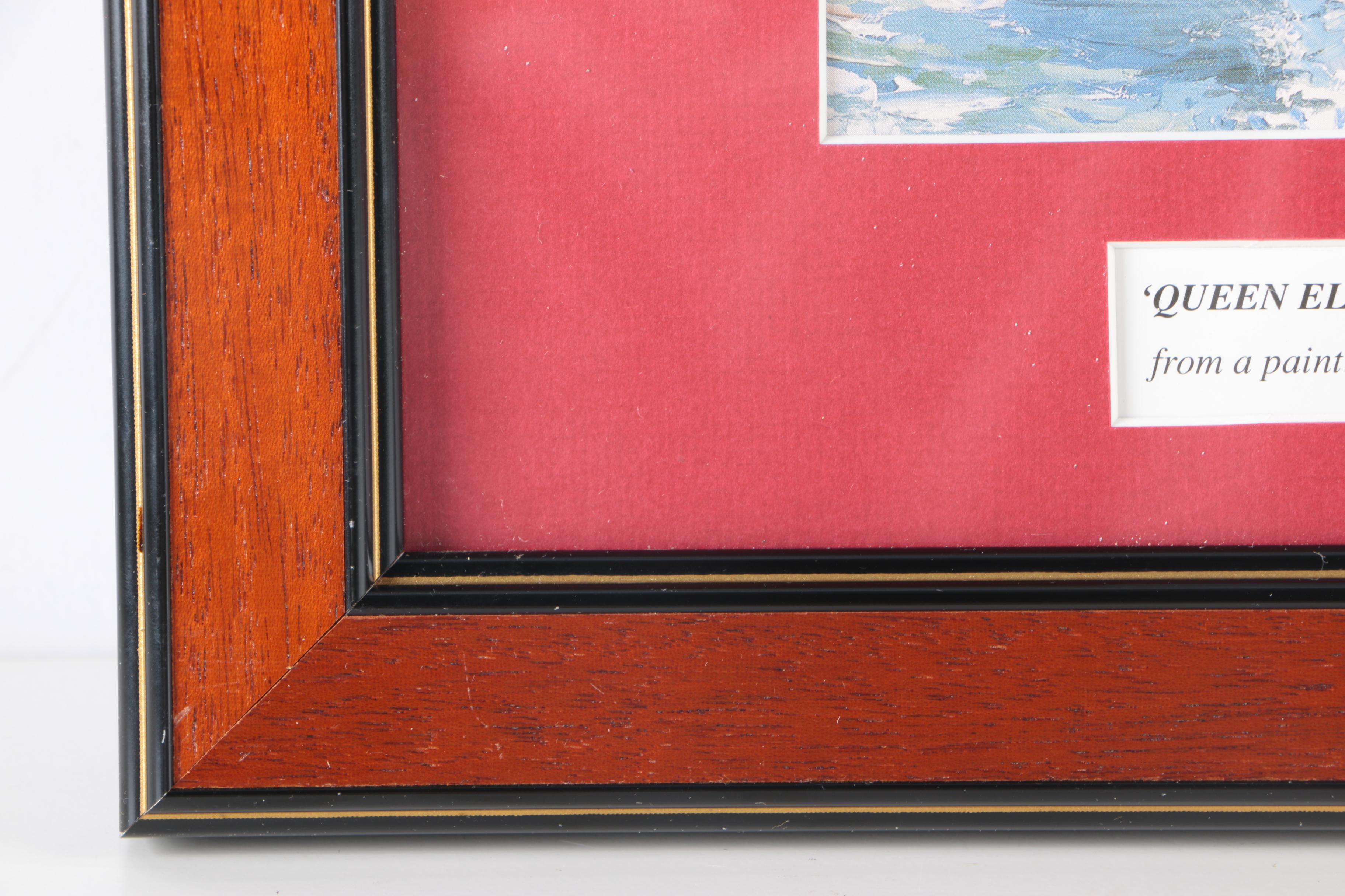 After Harley Crossley Offset Lithographs "Queen Mary", "Titanic Departure", and "Queen Elizabeth 2 Refitting at Blohm & Voss, Hamburg"