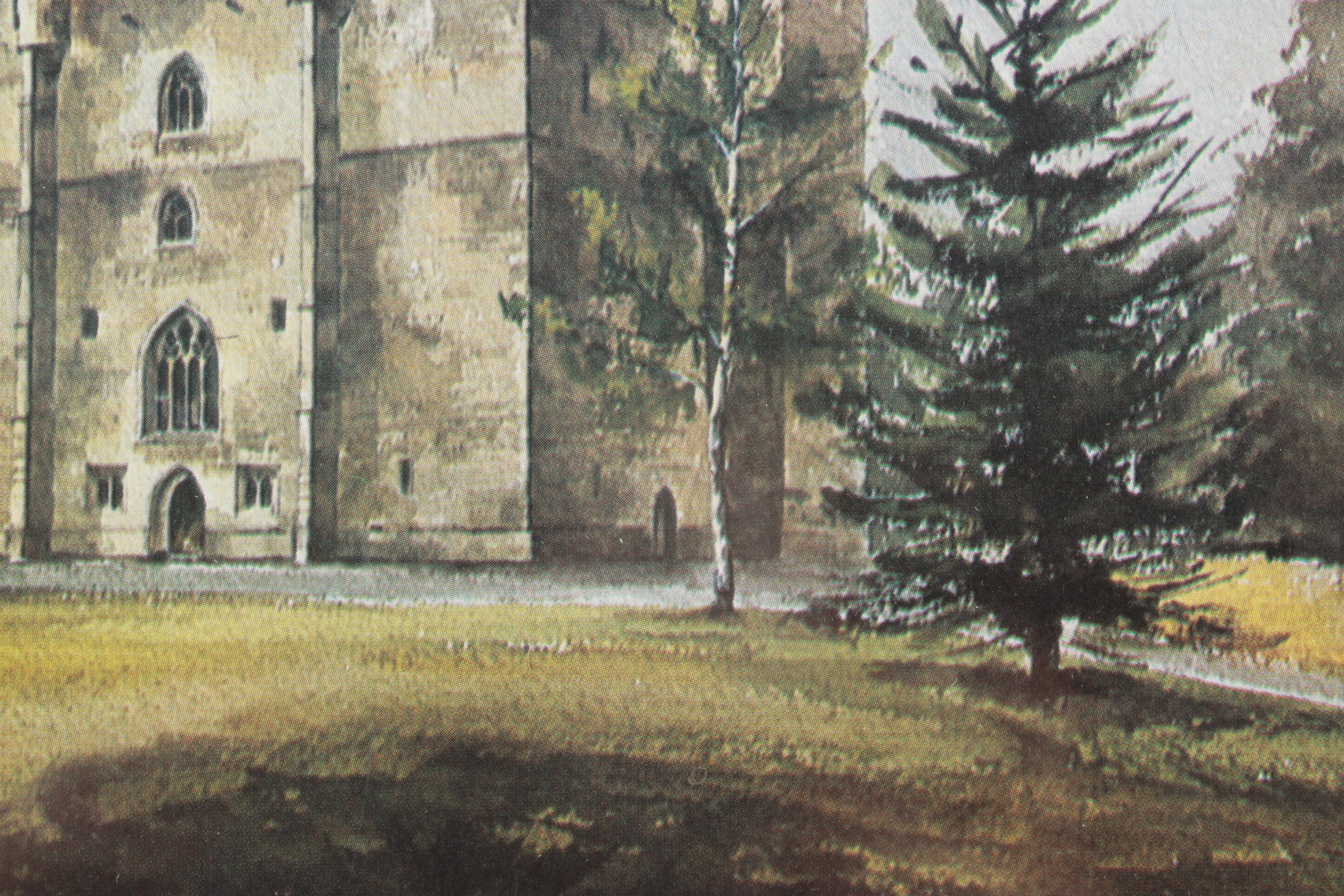After E. L. Forrest Offset Lithograph "Langley Castle"