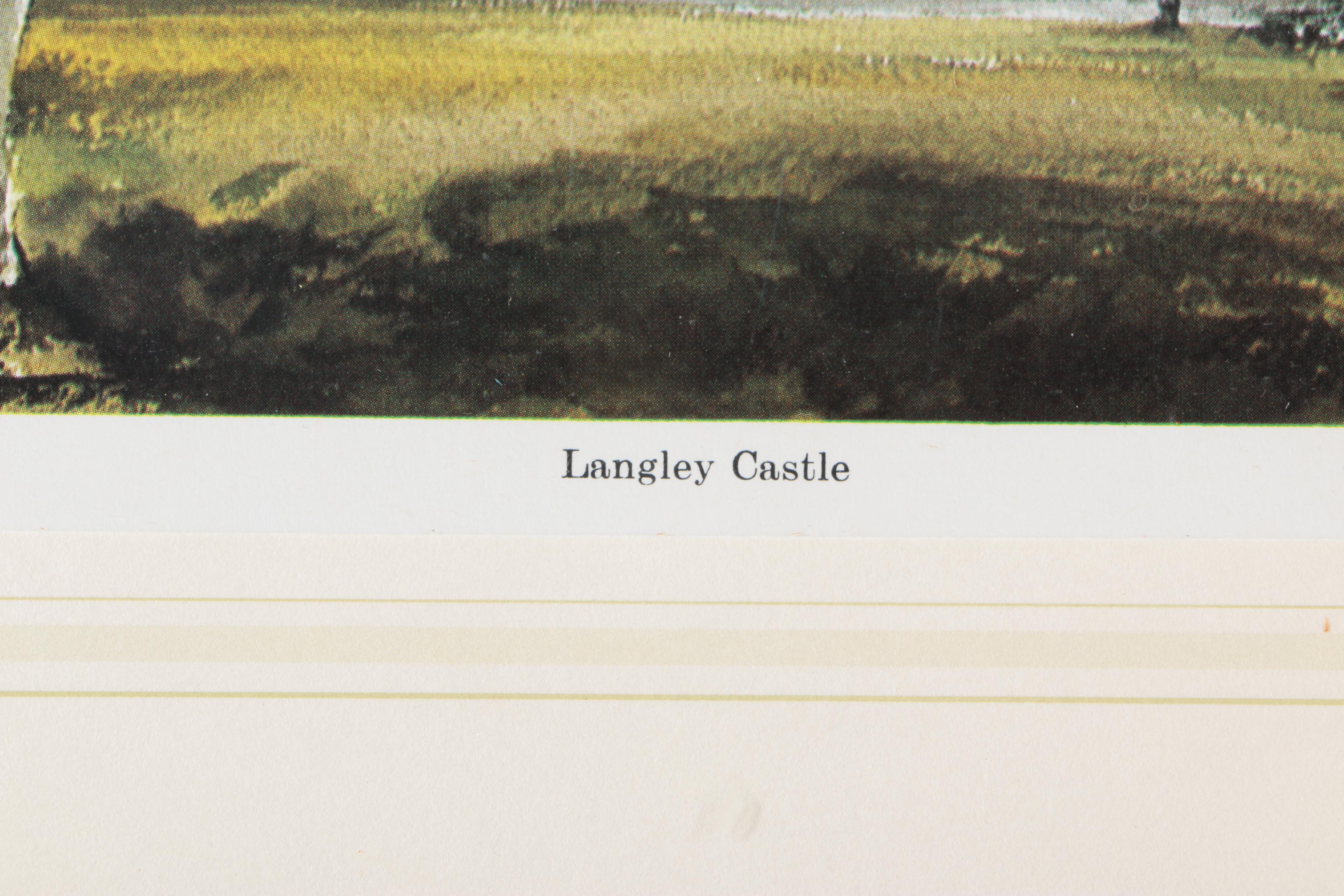 After E. L. Forrest Offset Lithograph "Langley Castle"