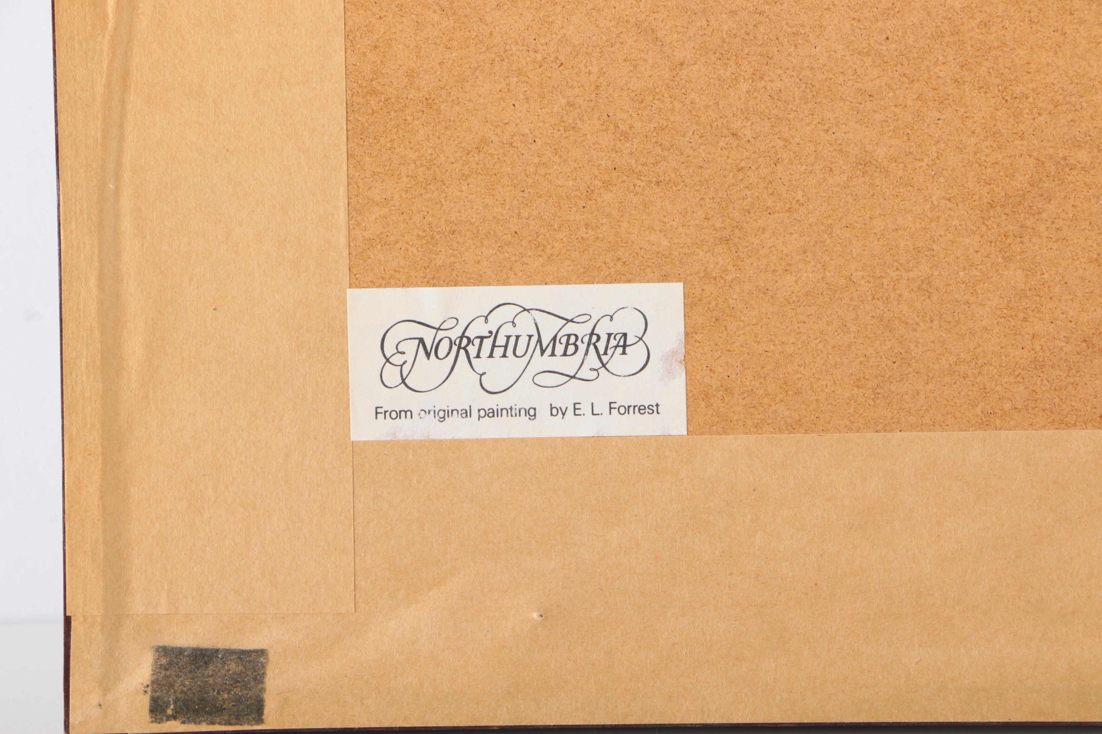 After E. L. Forrest Offset Lithograph "Langley Castle"