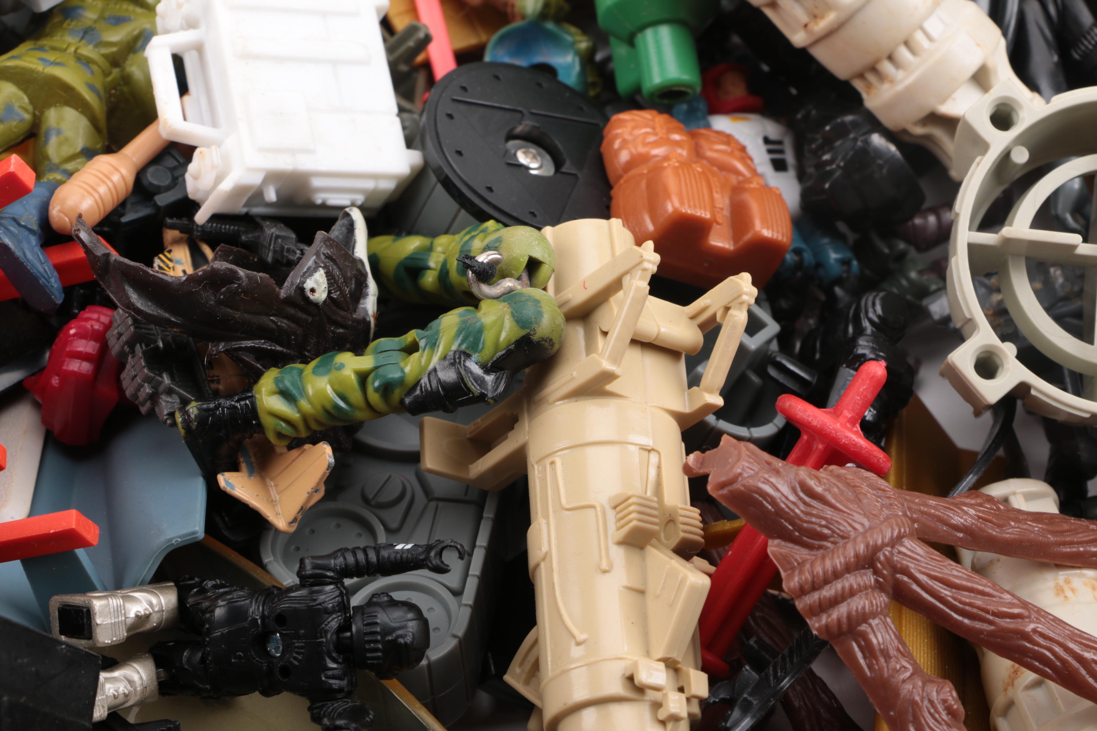 Collection of Starcom Action Figures and Accessories