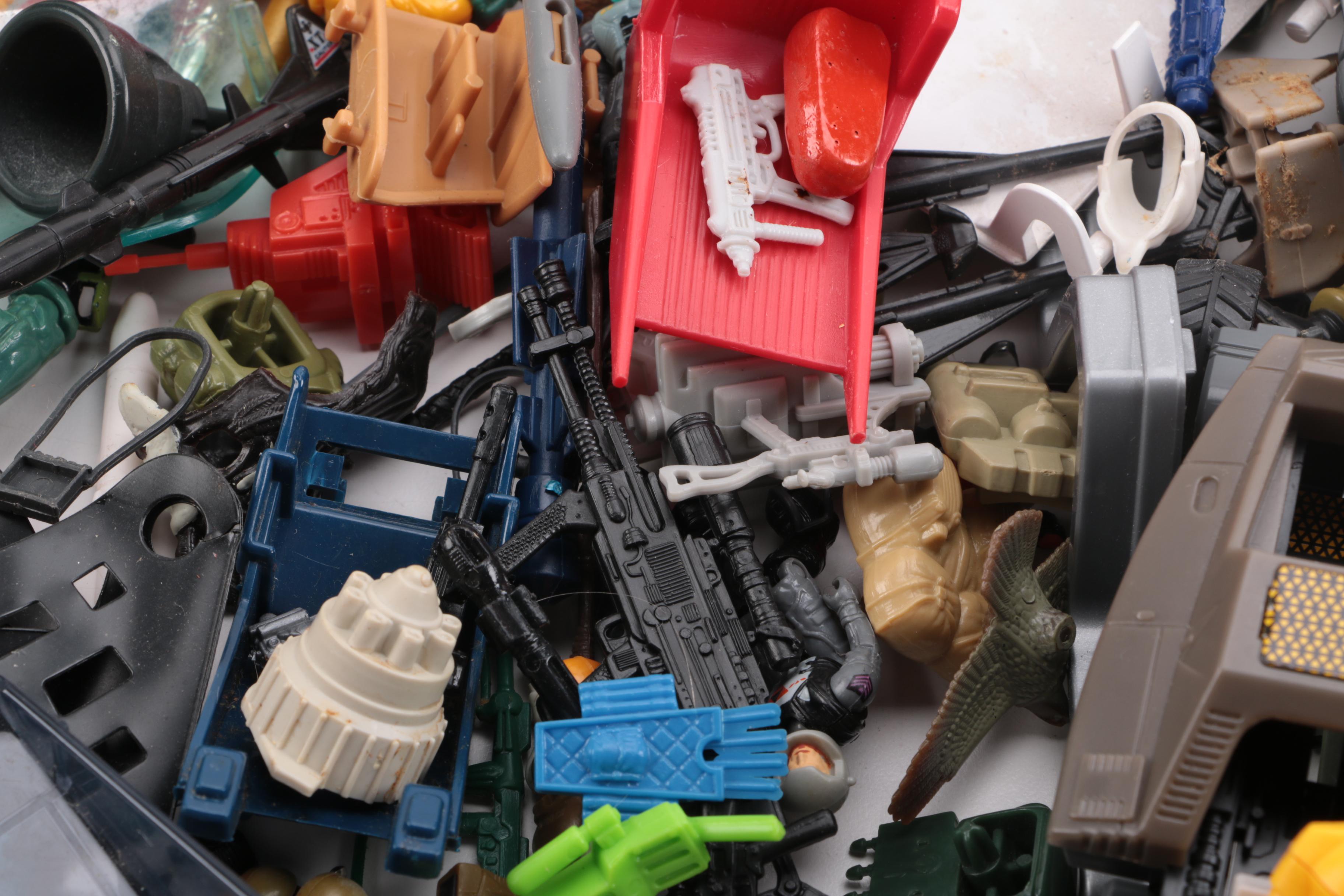 Collection of Starcom Action Figures and Accessories