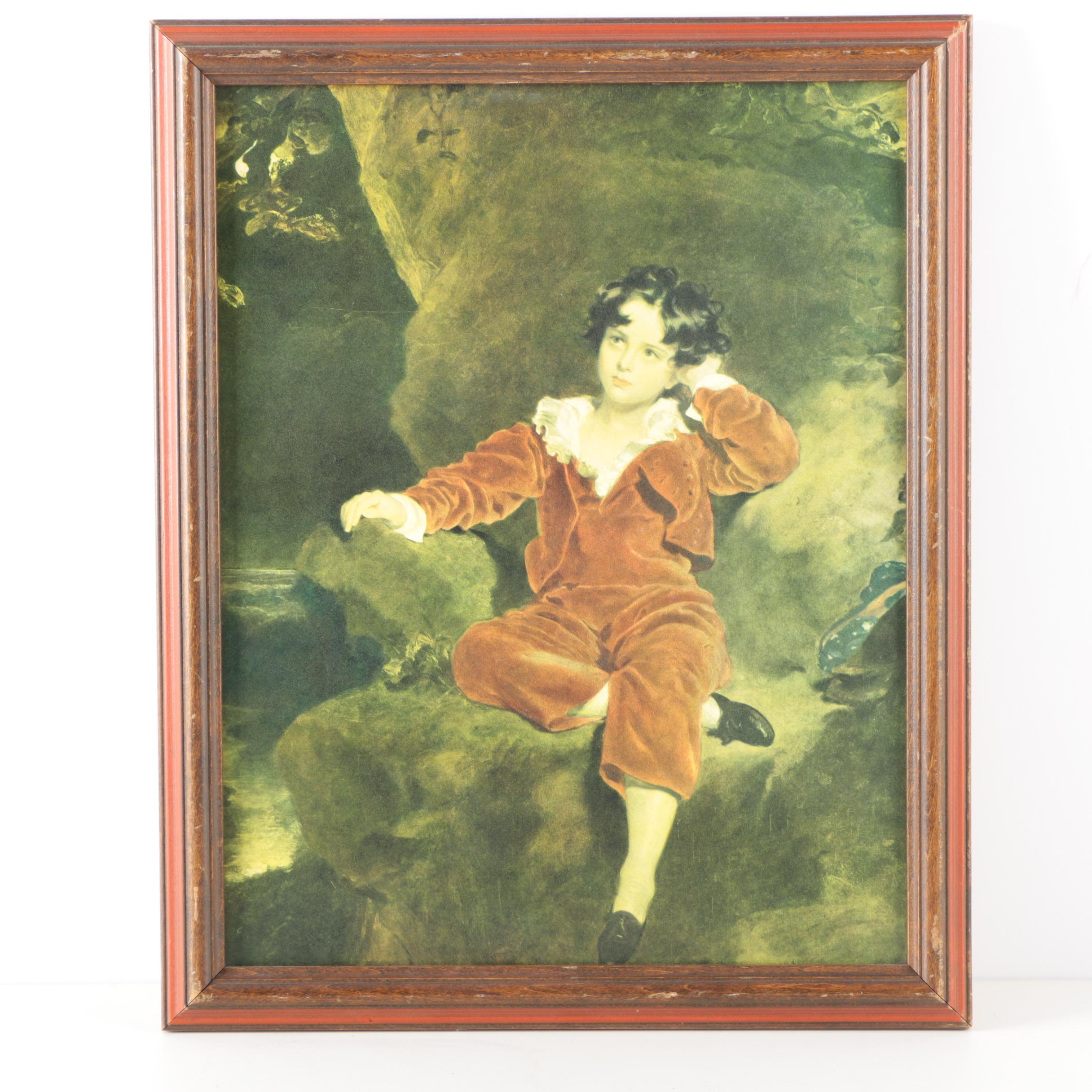 After Sir Thomas Lawrence Chromolithograph on Paper "Master Lambton"