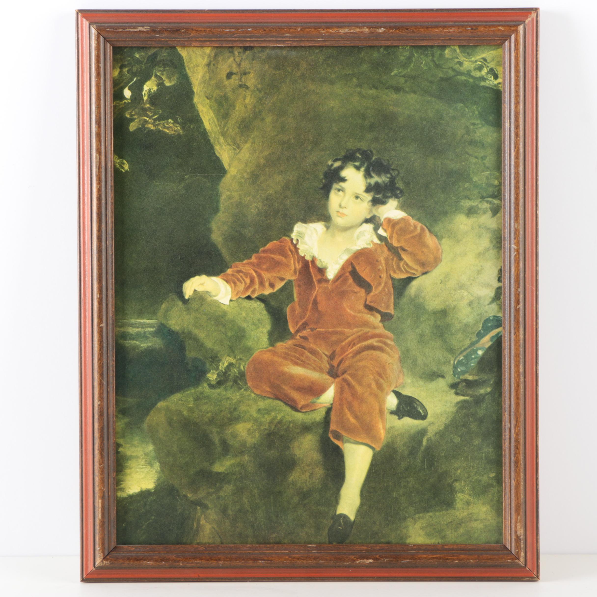 After Sir Thomas Lawrence Chromolithograph on Paper "Master Lambton"