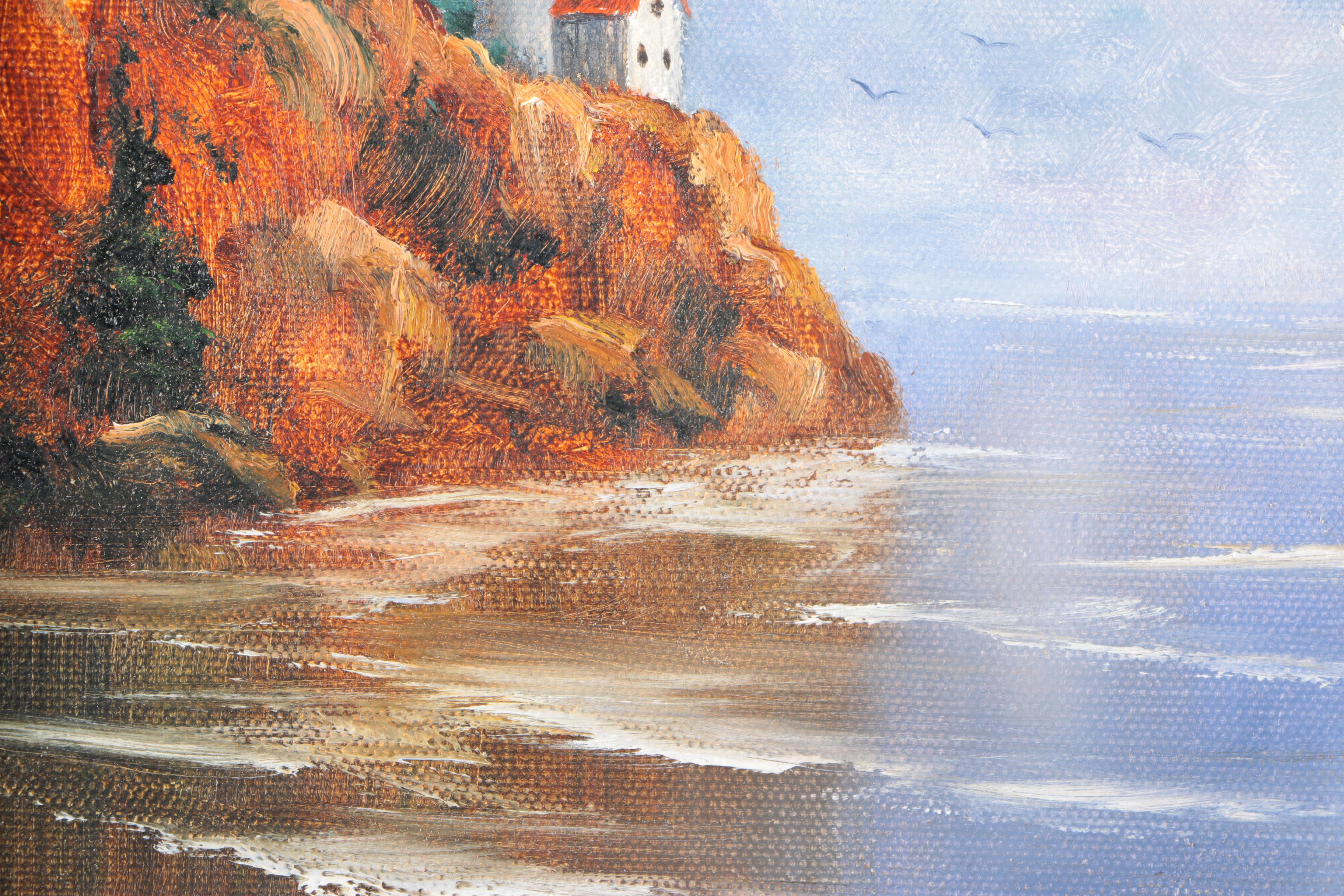 Oil Painting on Canvas Lighthouse Coastal Landscape