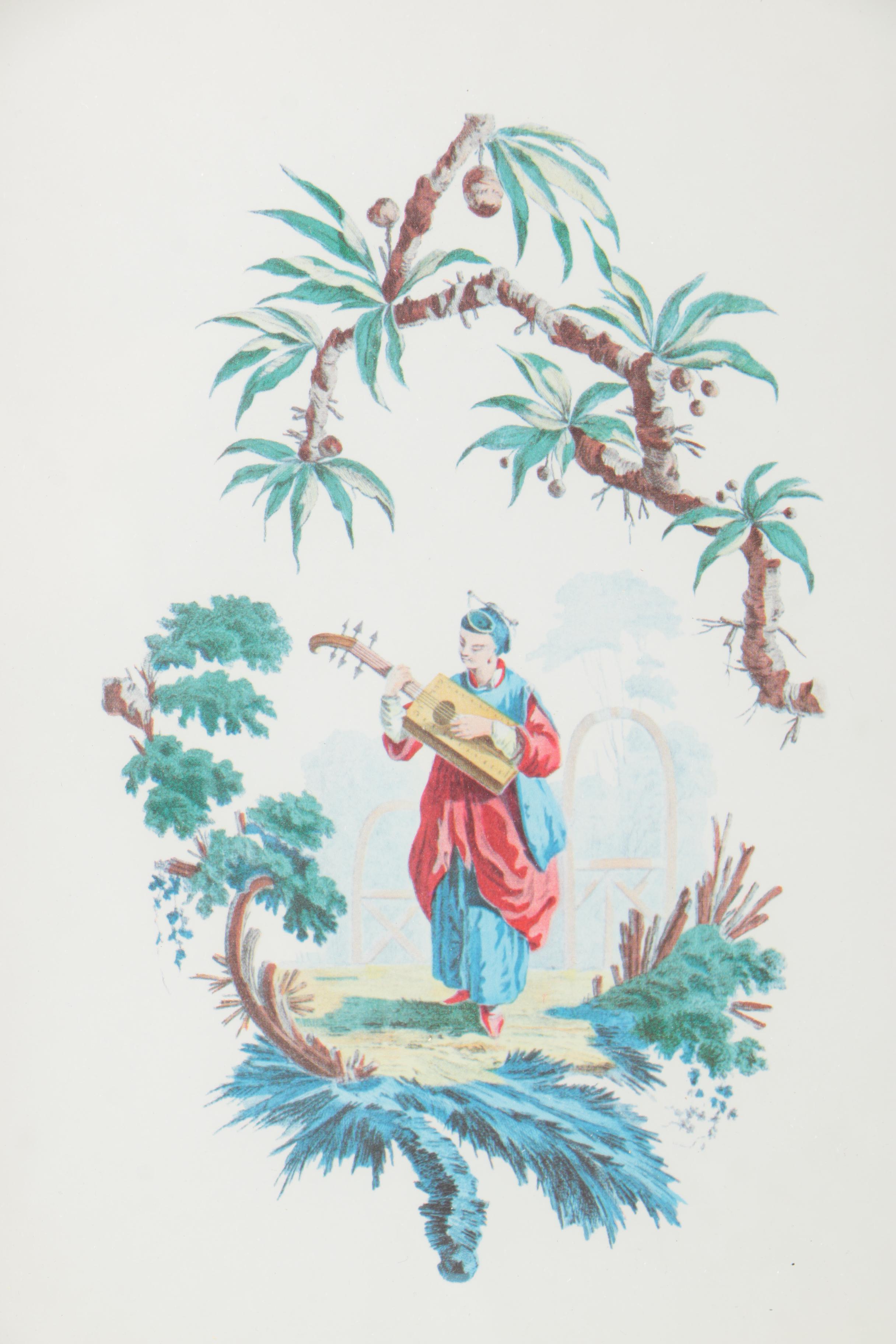 Pair of Framed Chinese Inspired Offset Lithographs