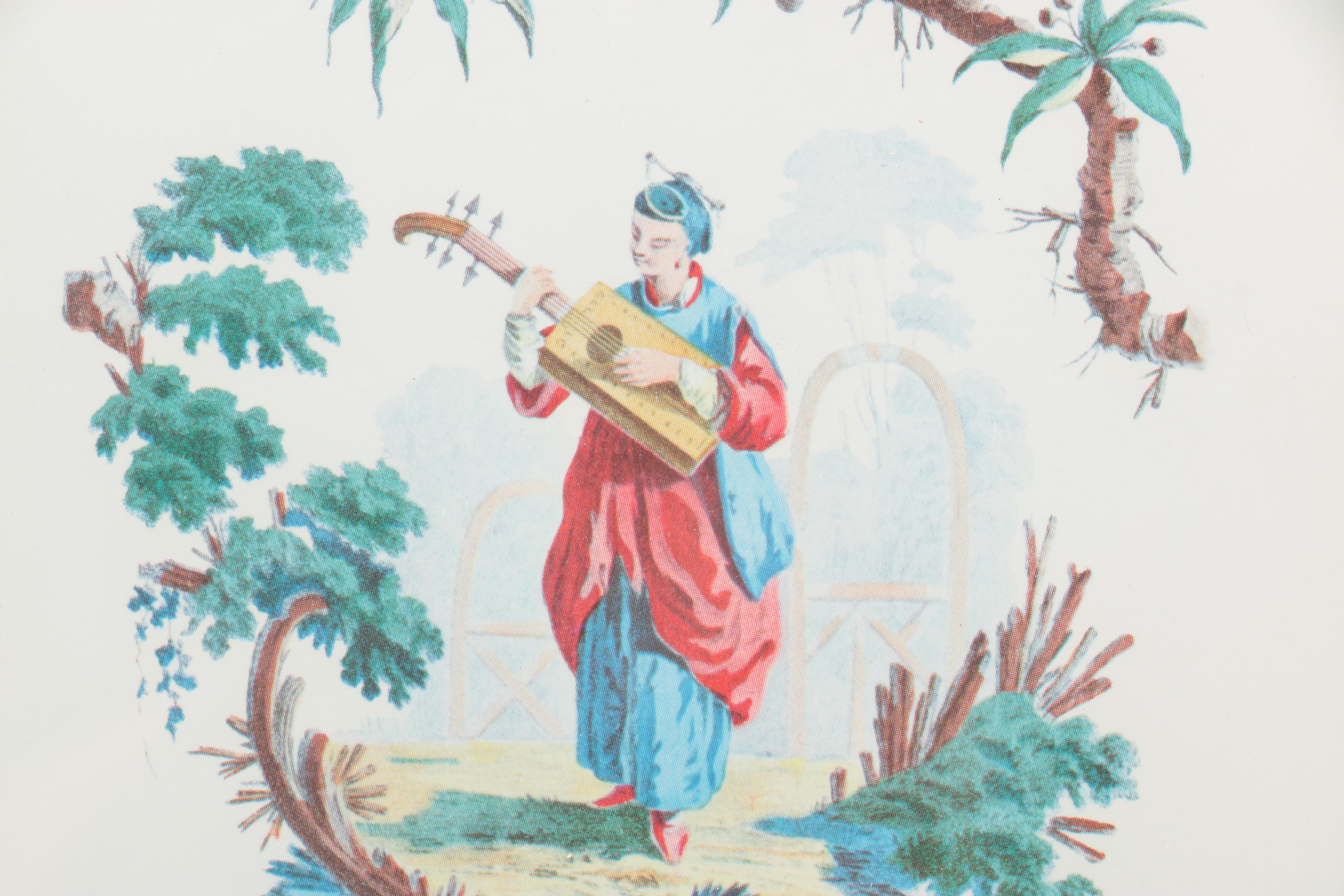 Pair of Framed Chinese Inspired Offset Lithographs