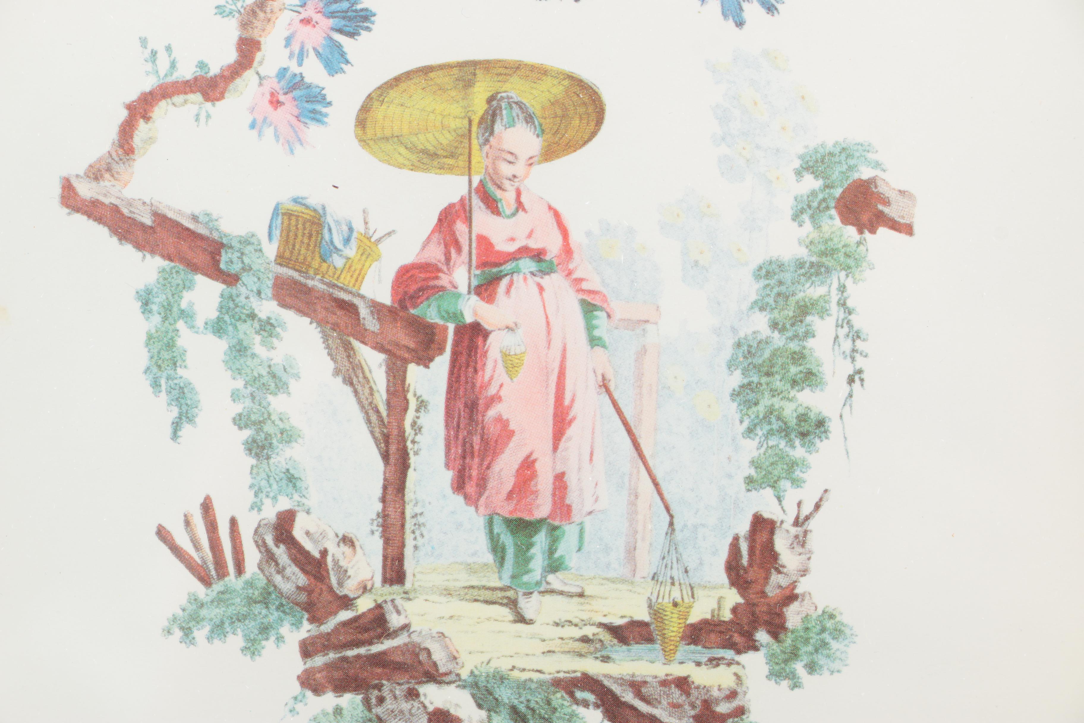Pair of Framed Chinese Inspired Offset Lithographs