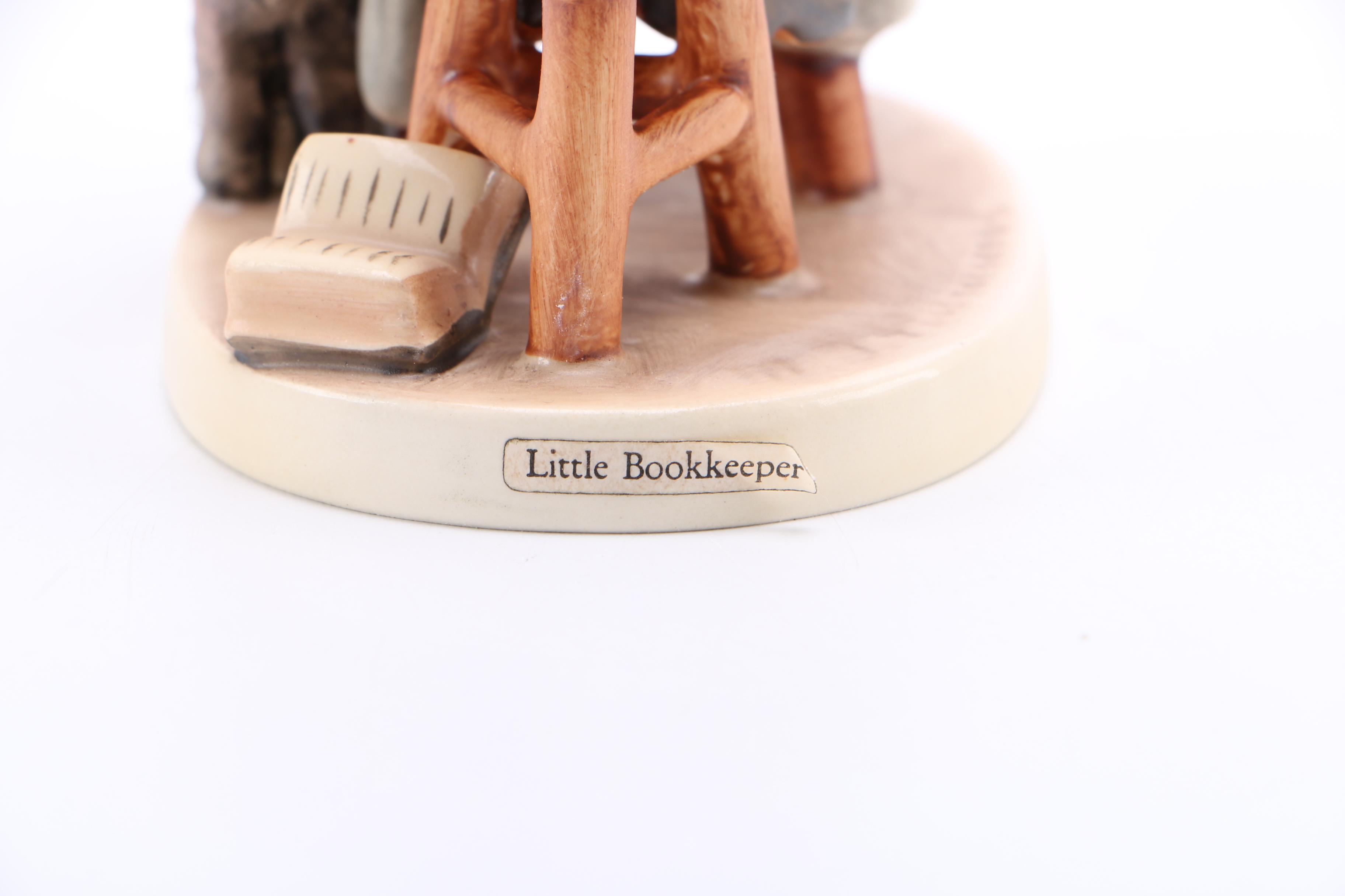 Goebel Hummel Porcelain Figurine of Child and Dog "Little Bookkeeper"