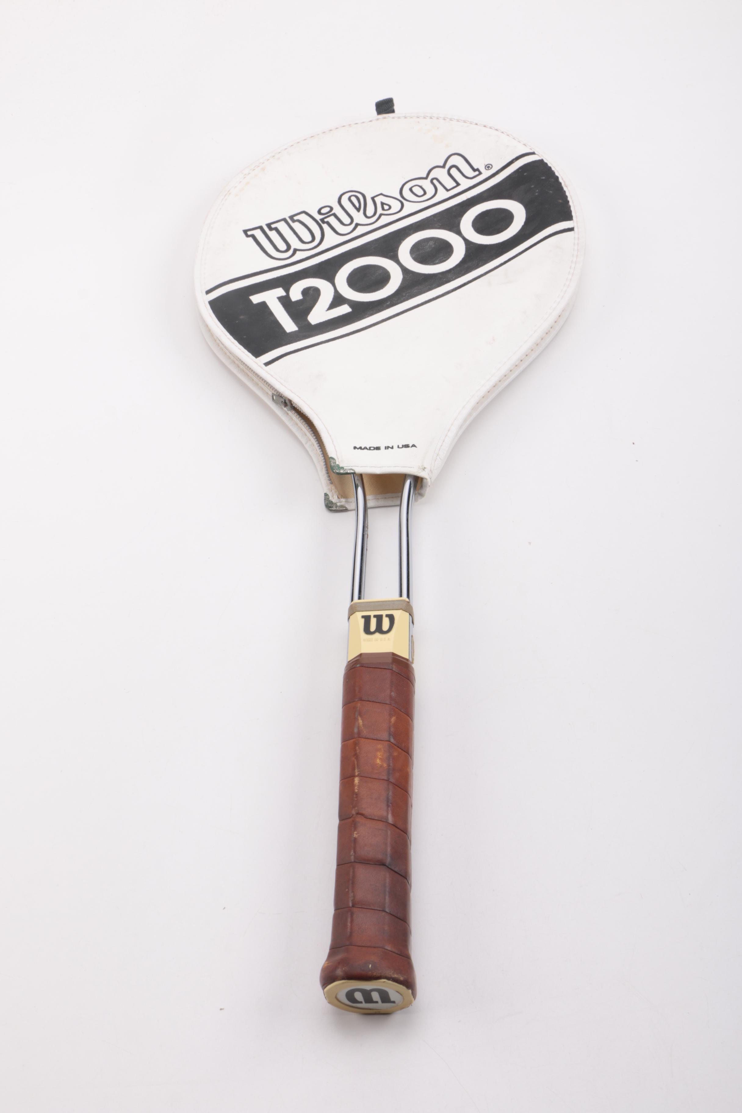 Vintage Tennis Rackets Including Wilson T2000