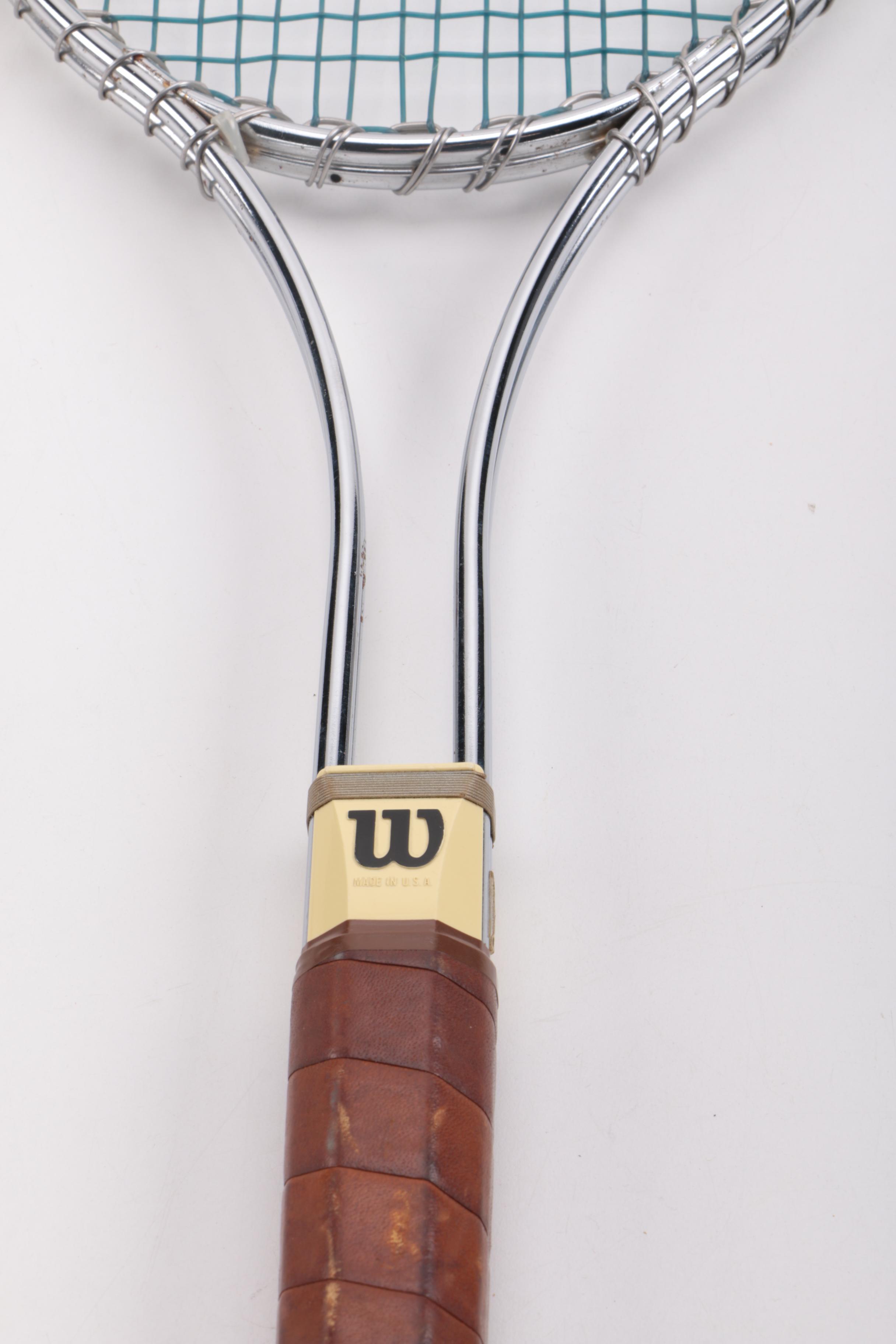 Vintage Tennis Rackets Including Wilson T2000