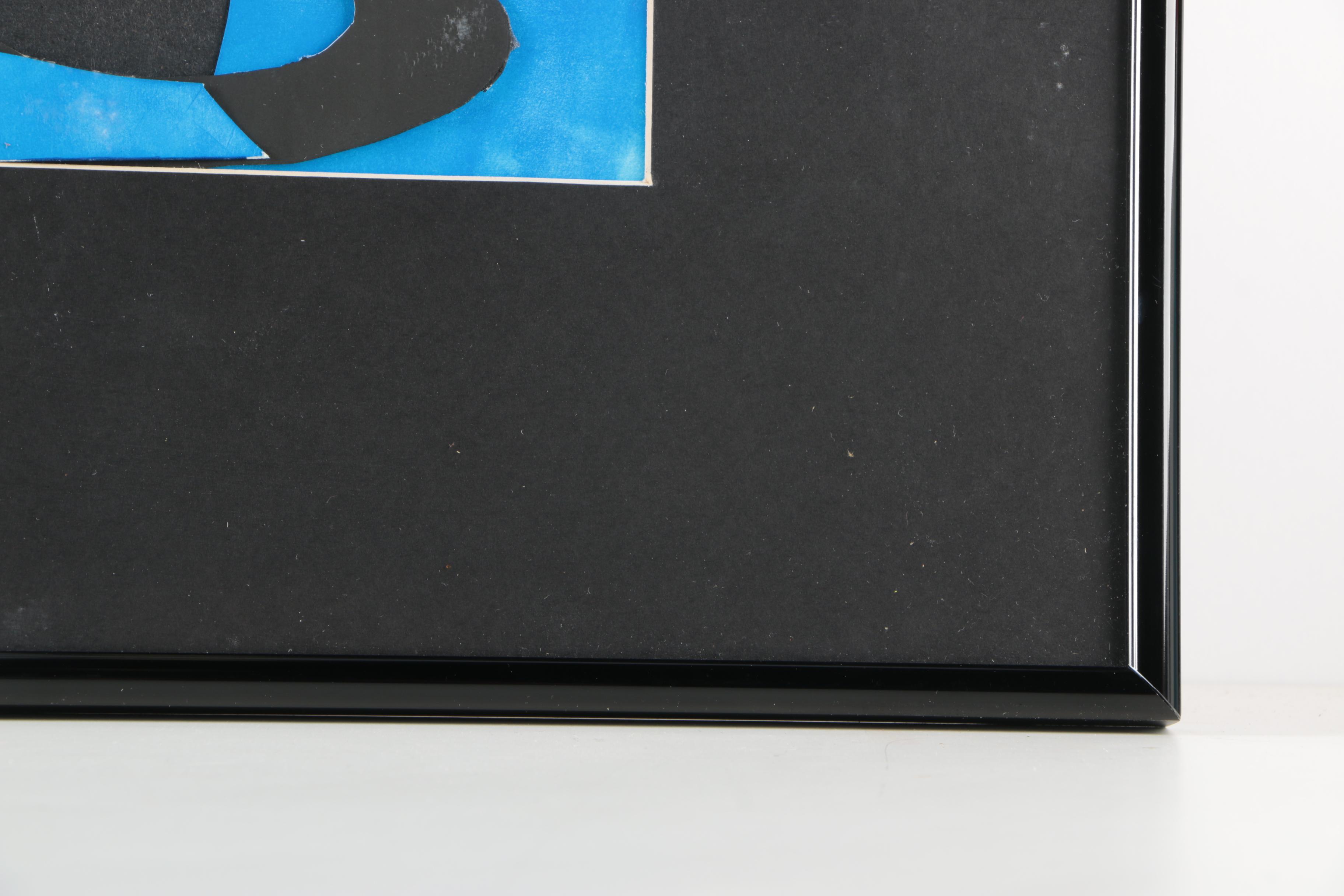 Framed Abstract Paper Cut Out Collage