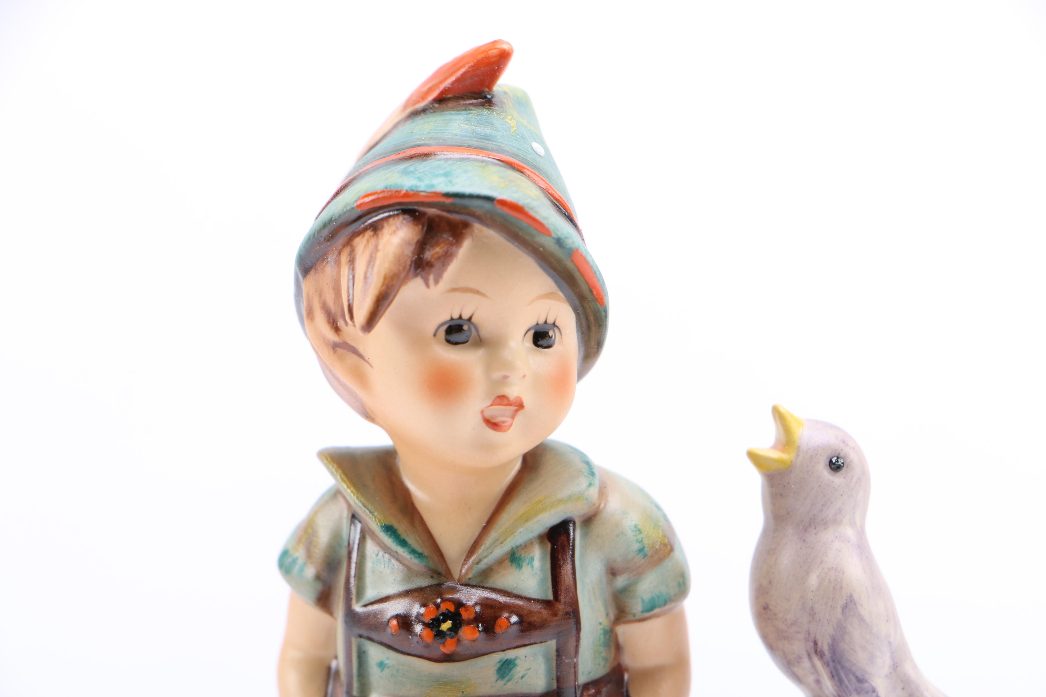 Goebel Hummel Porcelain Figurine of Boy and Bird "Wayside Harmony"