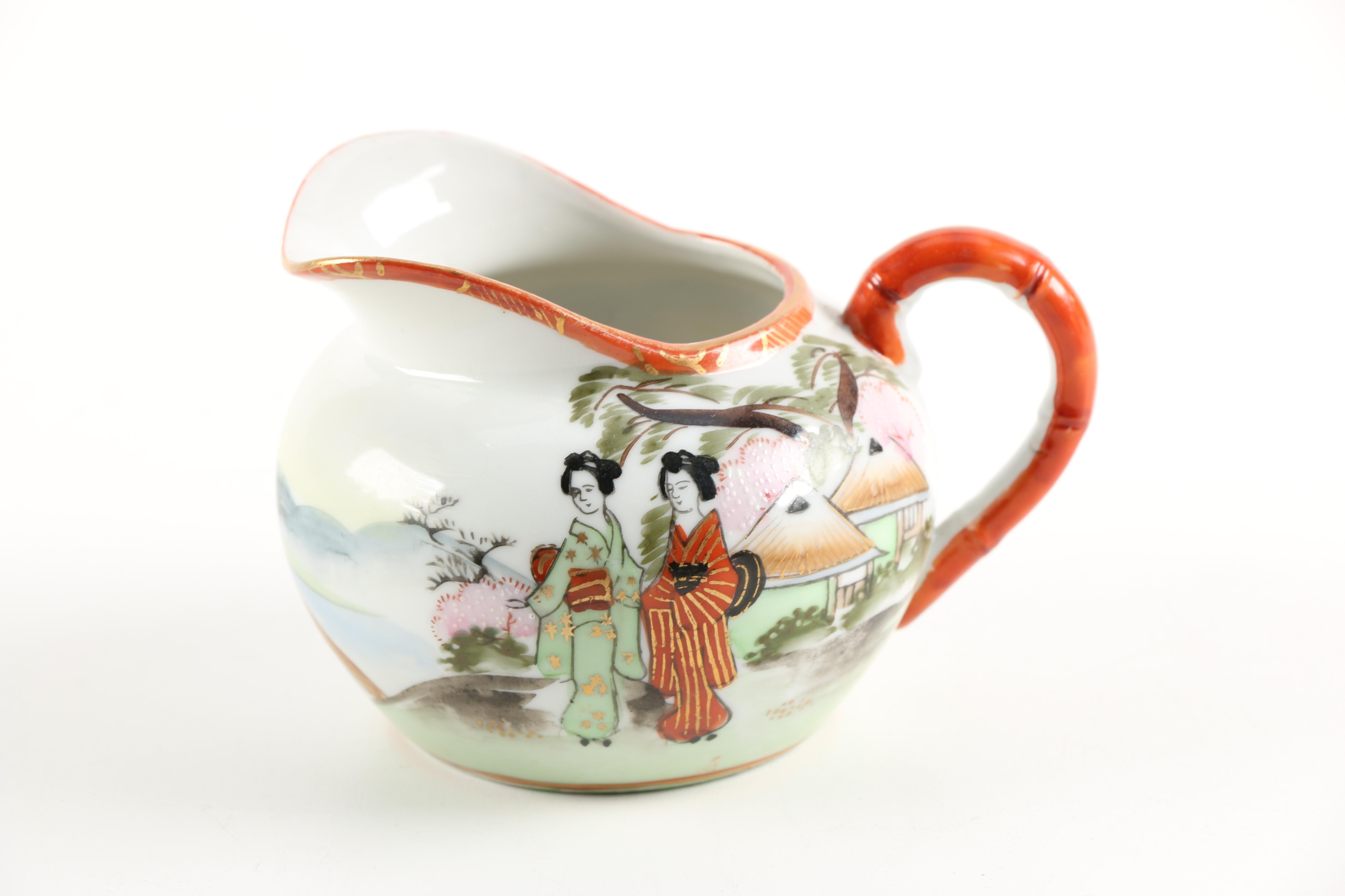 Hand Painted Japanese Porcelain Tea Set