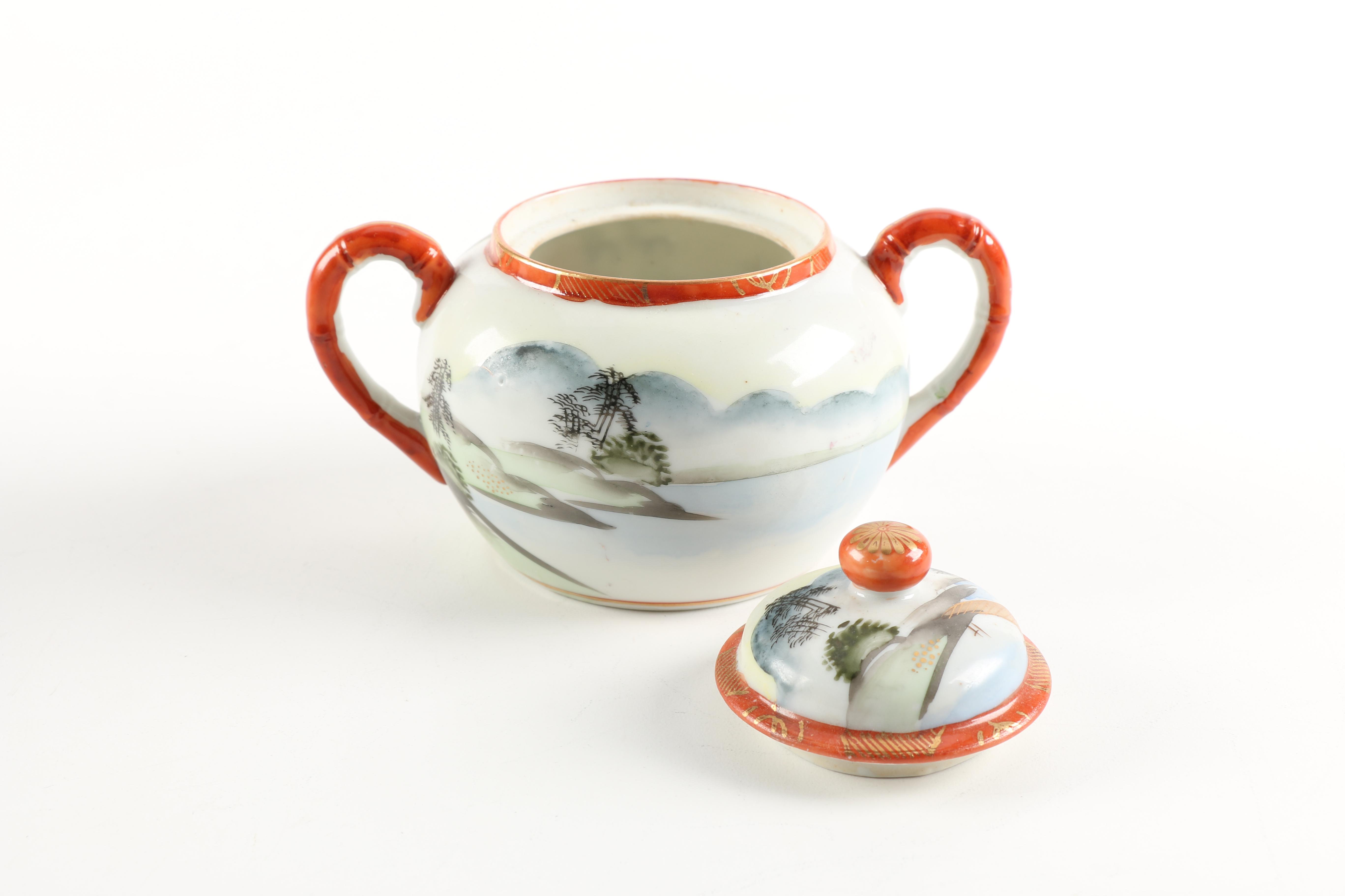 Hand Painted Japanese Porcelain Tea Set