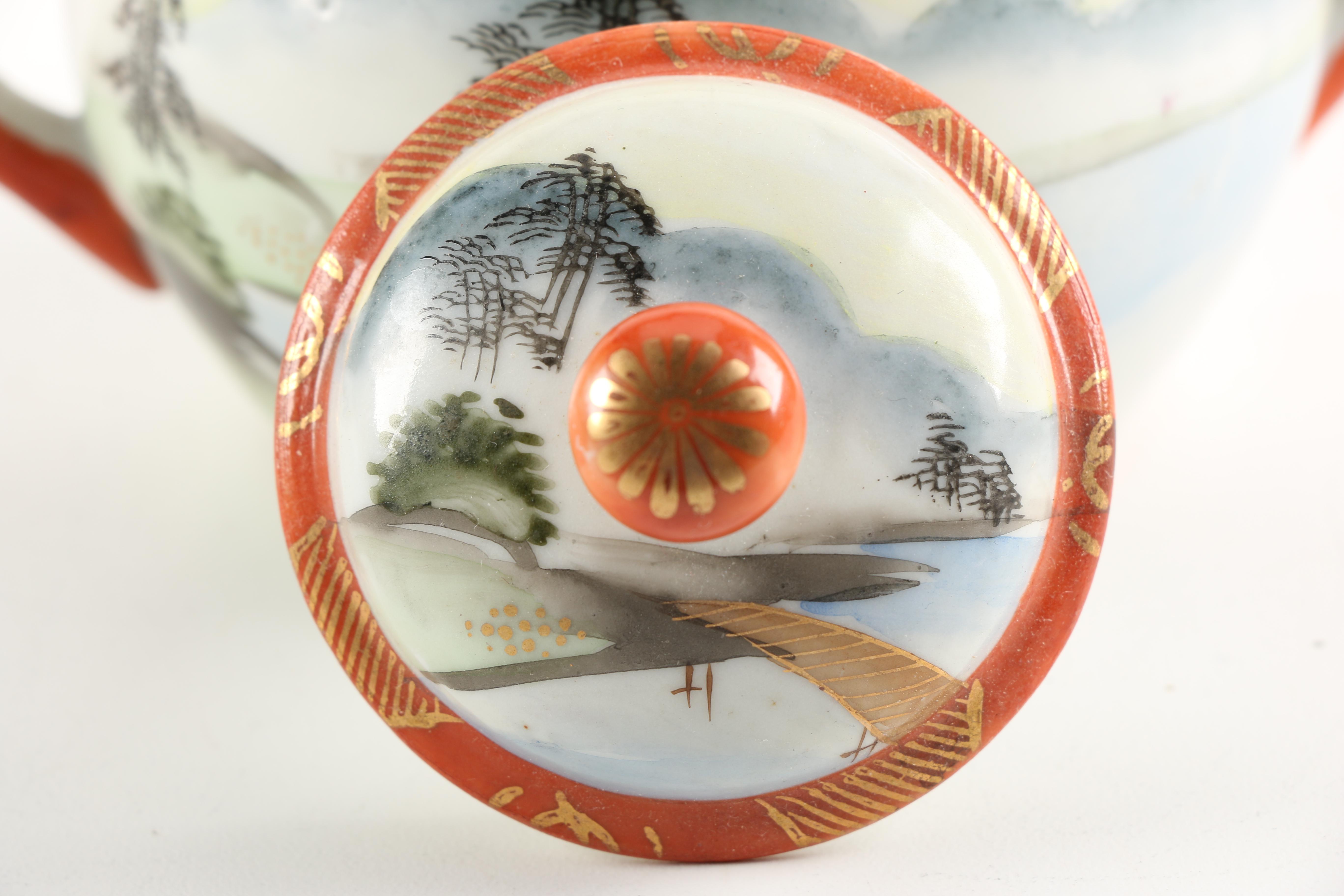 Hand Painted Japanese Porcelain Tea Set