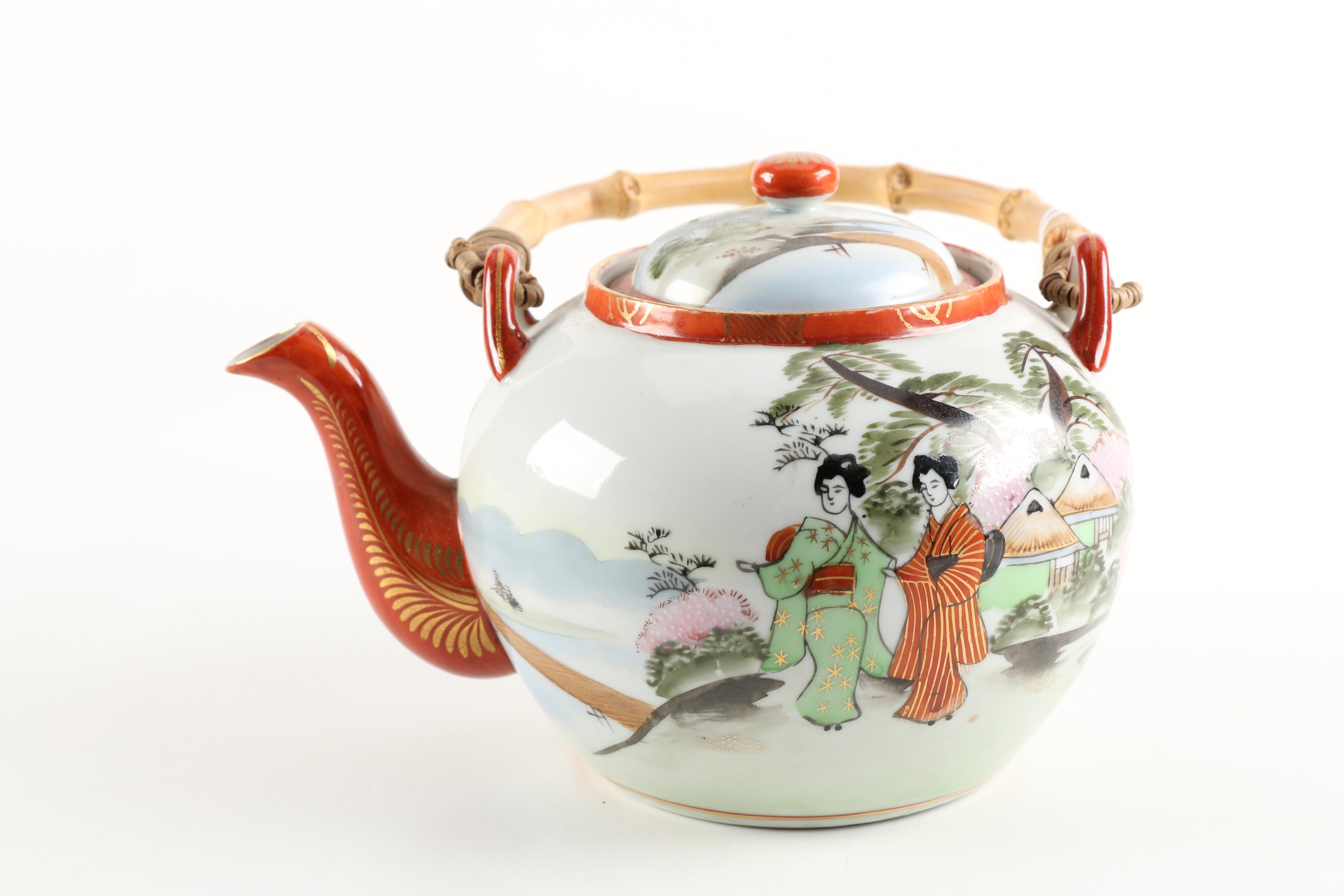 Hand Painted Japanese Porcelain Tea Set