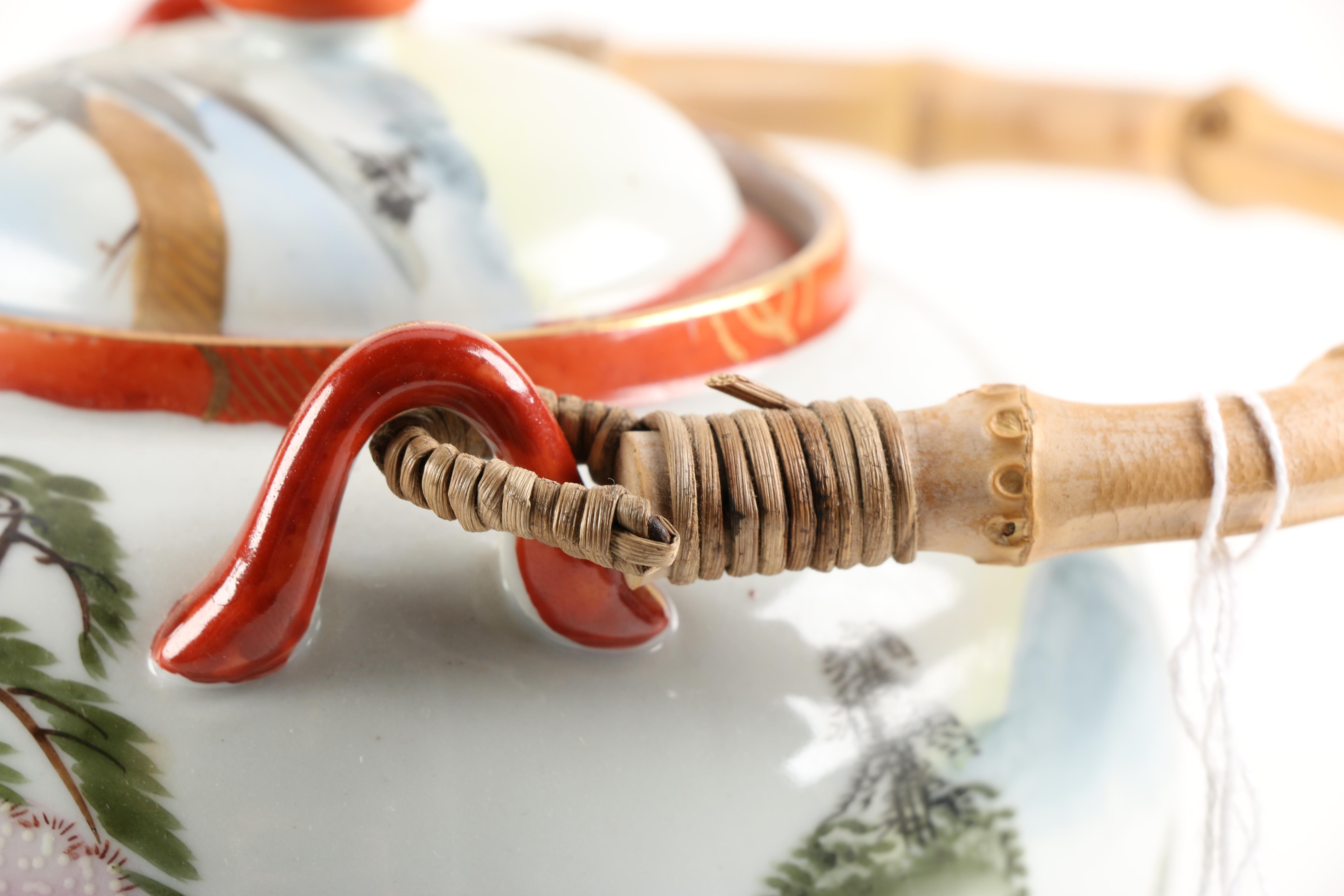 Hand Painted Japanese Porcelain Tea Set