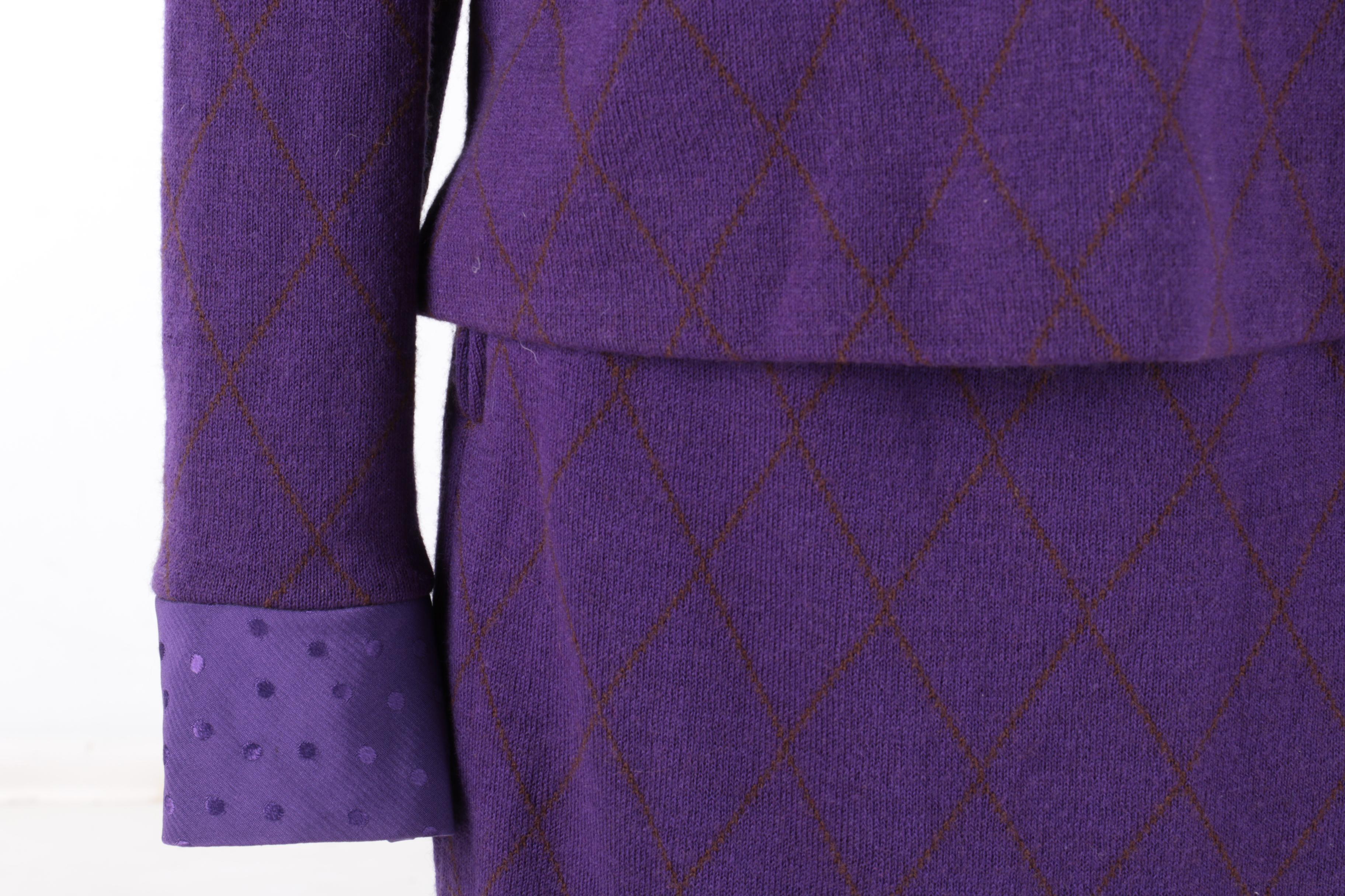 Carolyne Roehm Purple Sweater Set