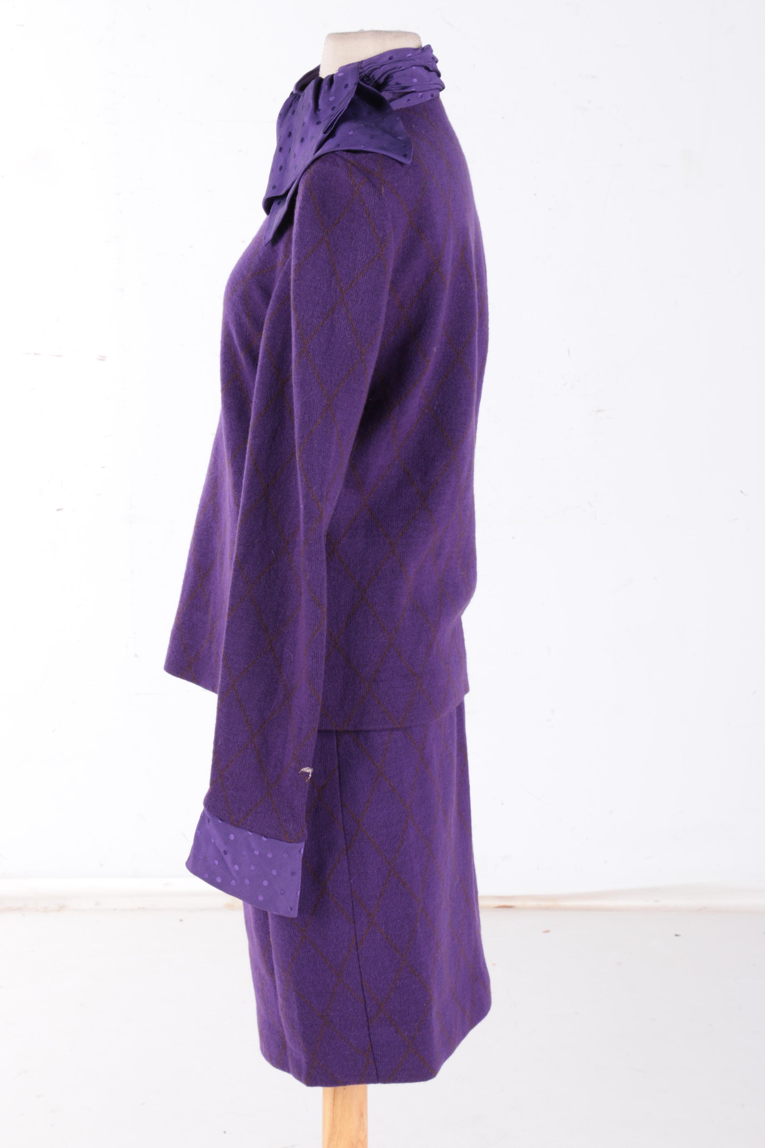 Carolyne Roehm Purple Sweater Set