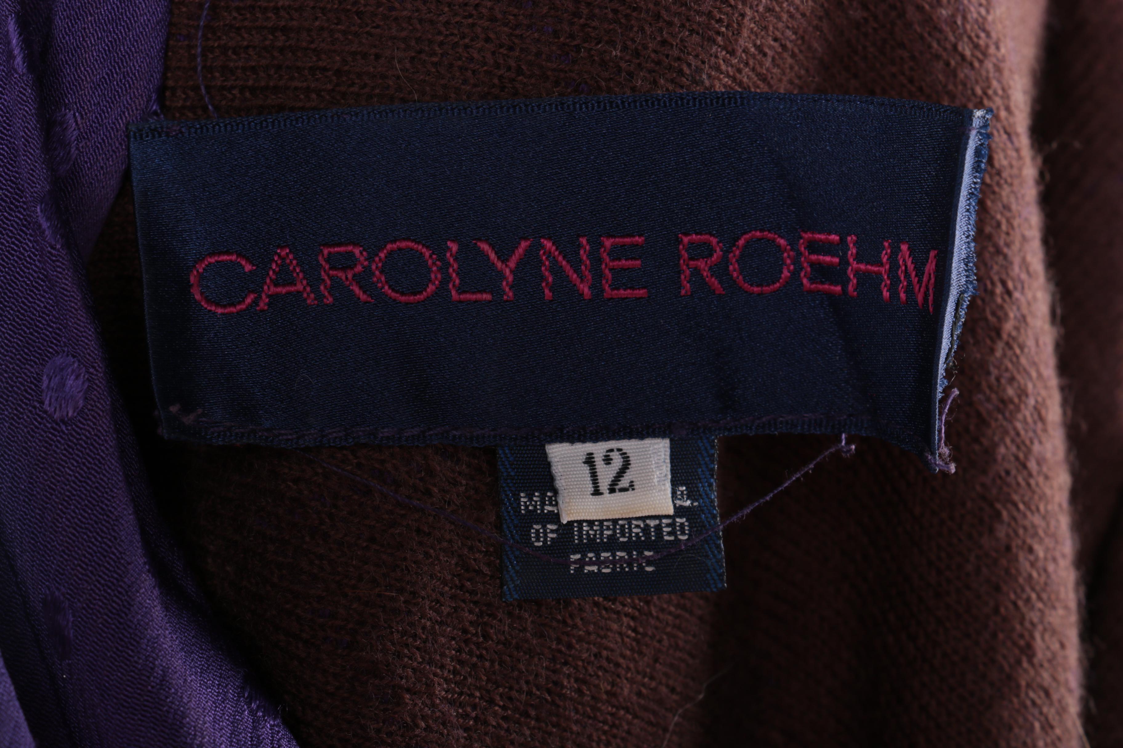 Carolyne Roehm Purple Sweater Set