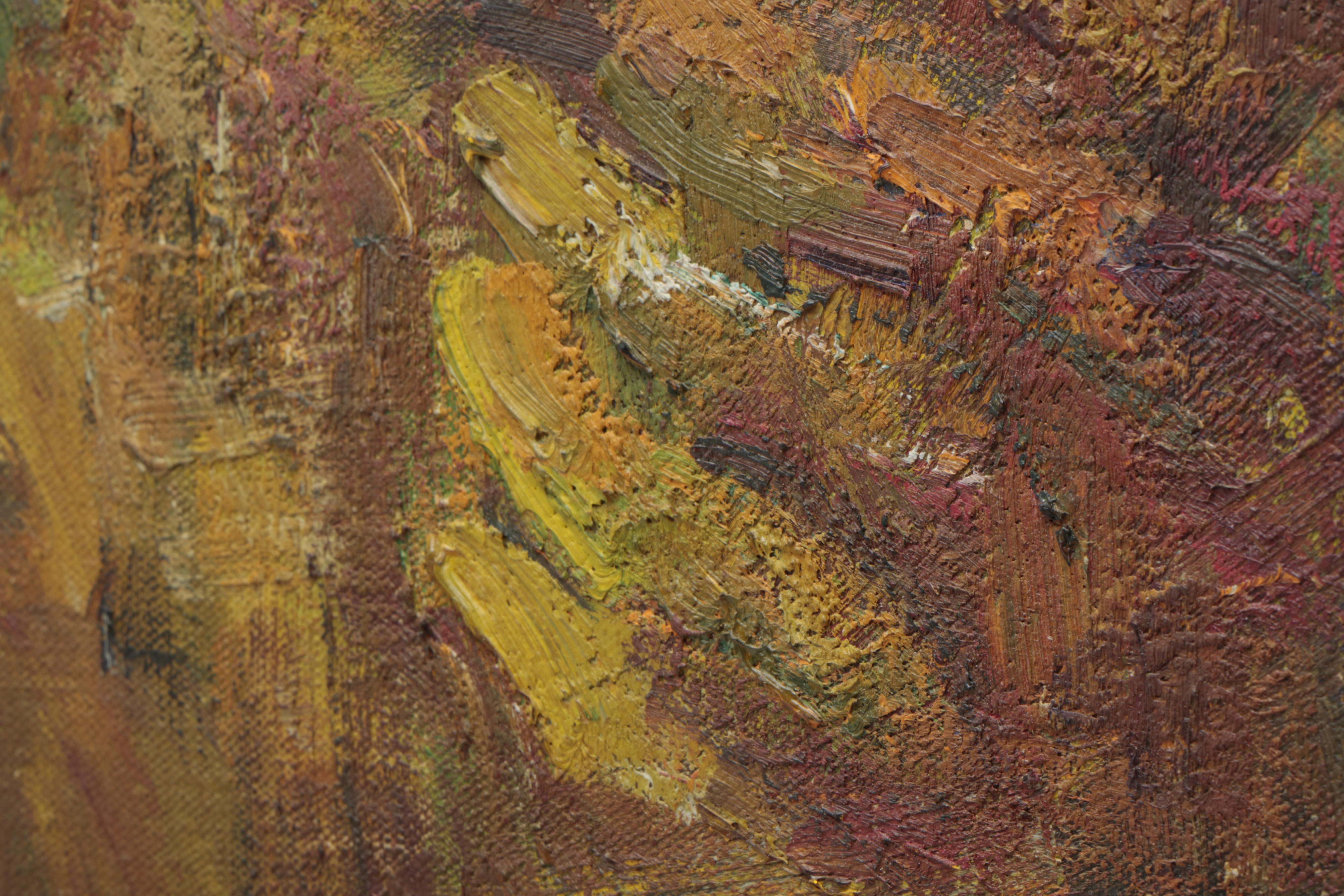 Jennings Tofel Oil Painting on Canvas Expressionist Style Portrait