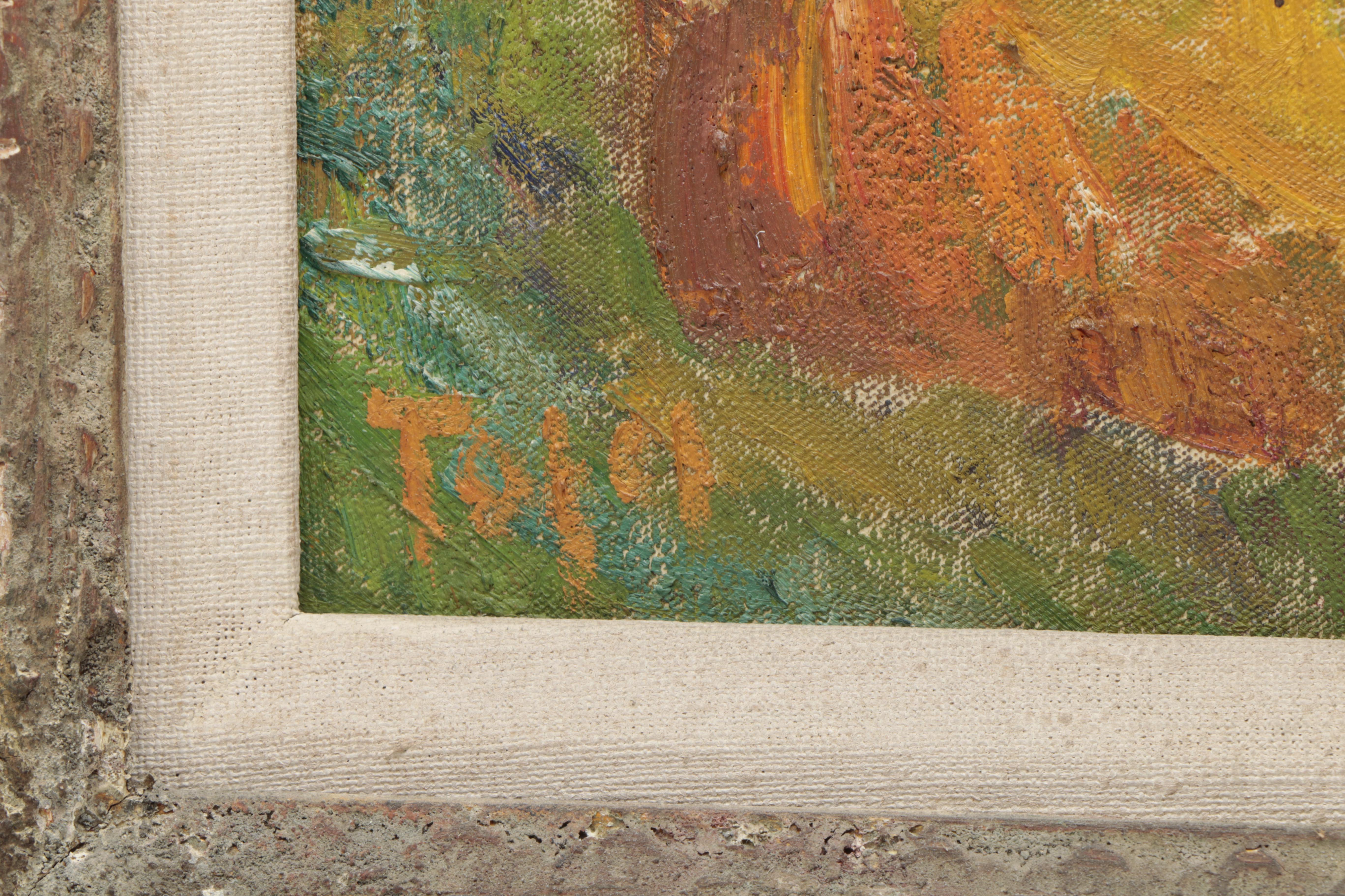 Jennings Tofel Oil Painting on Canvas Expressionist Style Portrait