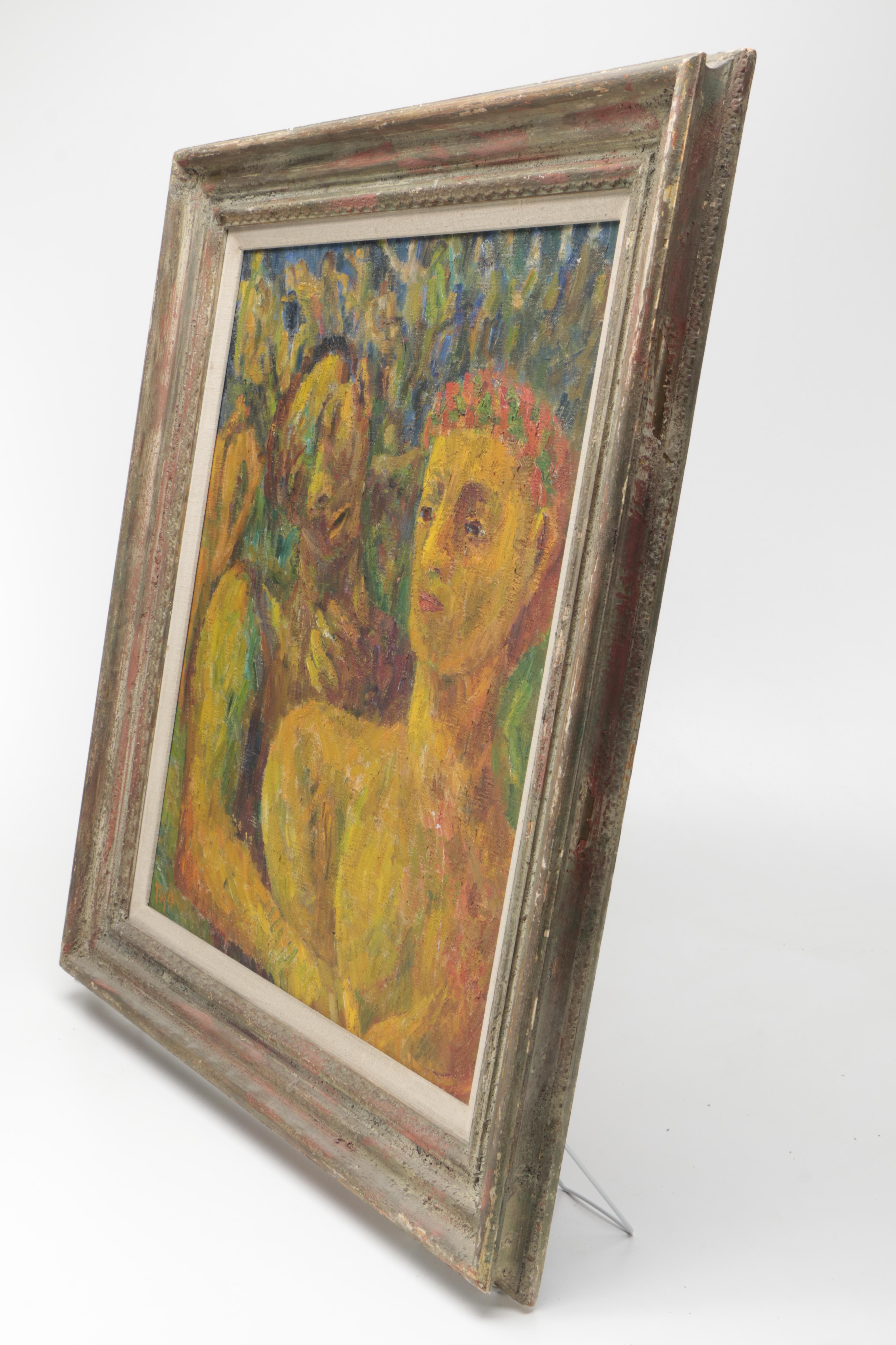 Jennings Tofel Oil Painting on Canvas Expressionist Style Portrait