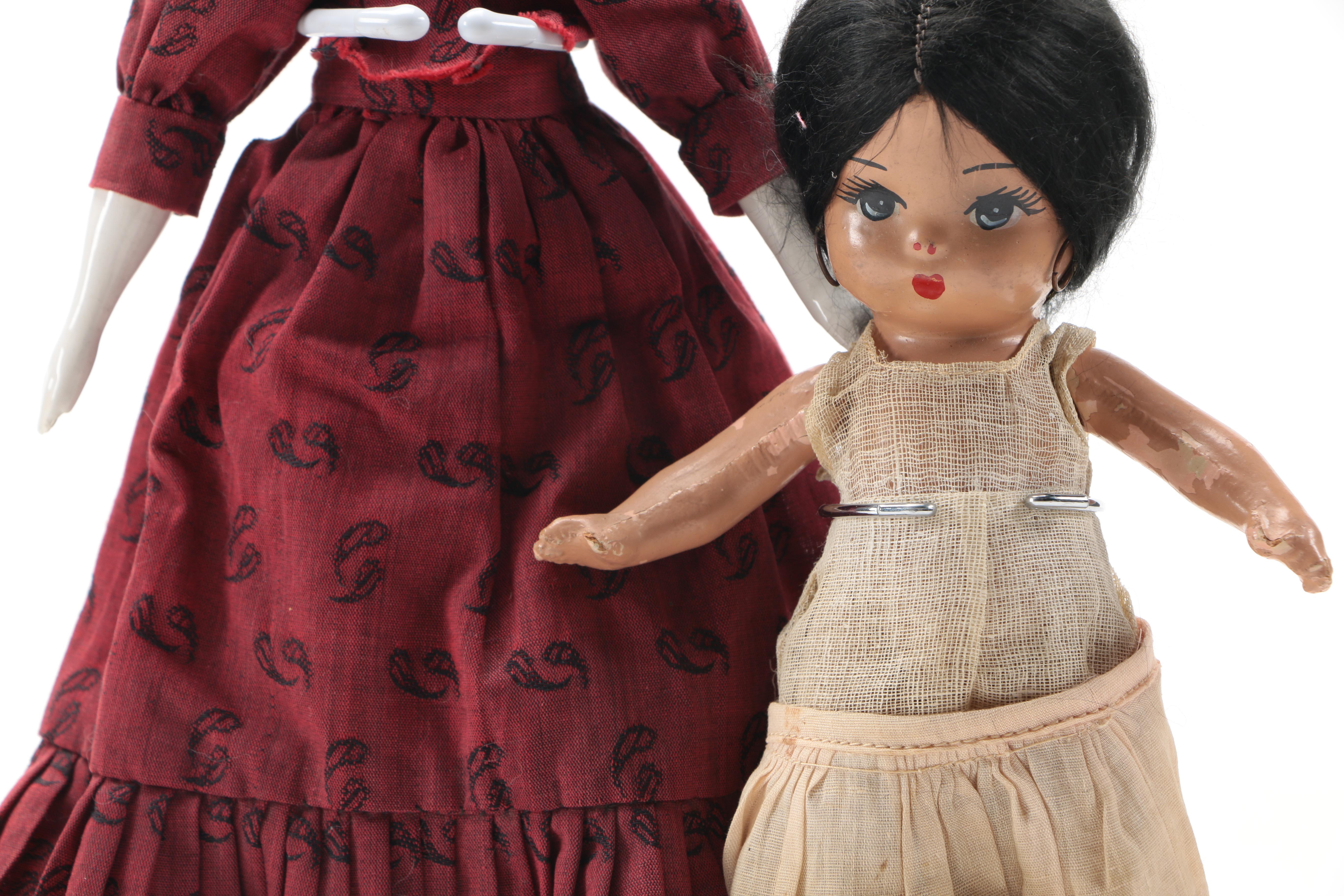 Black Haired Porcelain Dolls