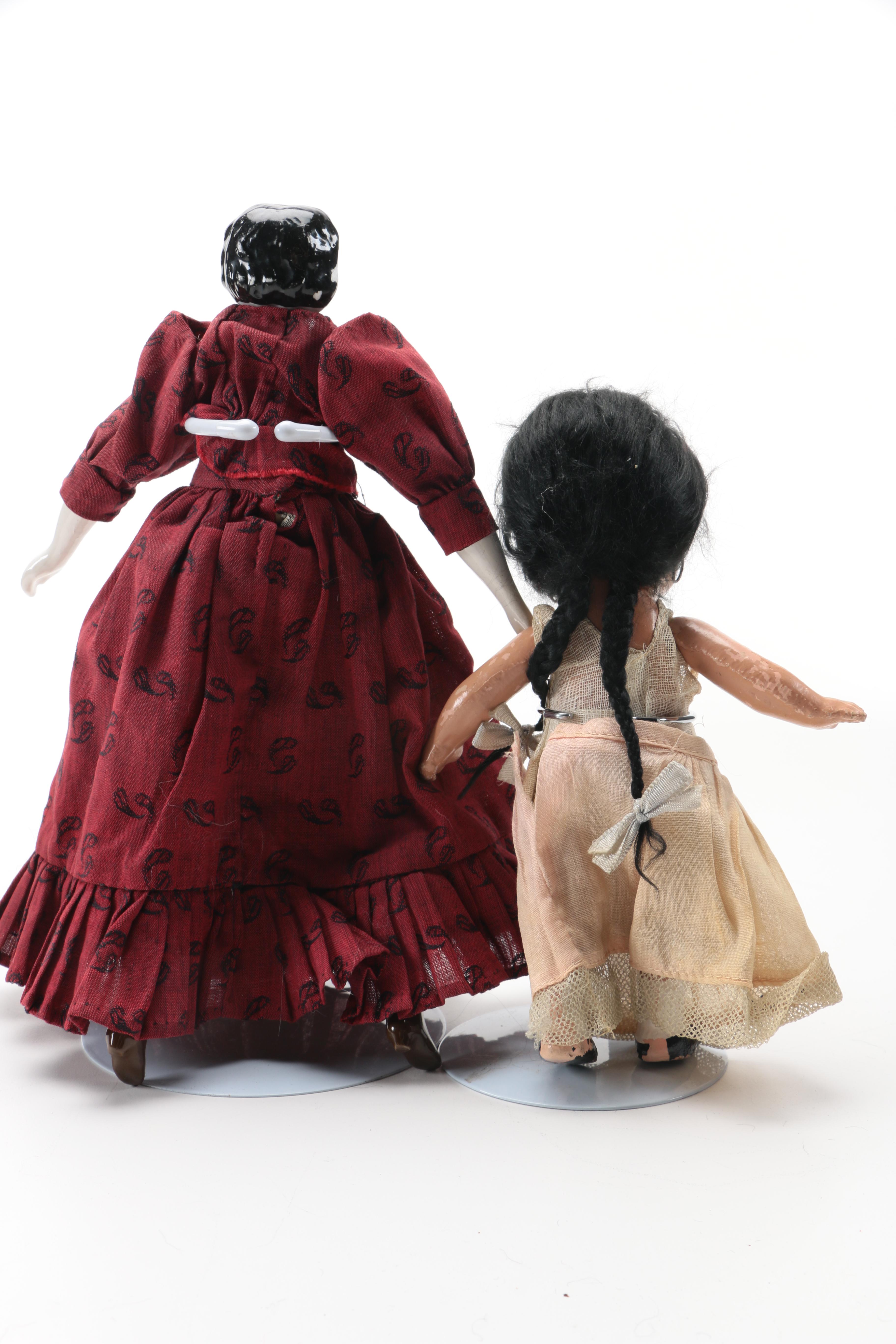Black Haired Porcelain Dolls