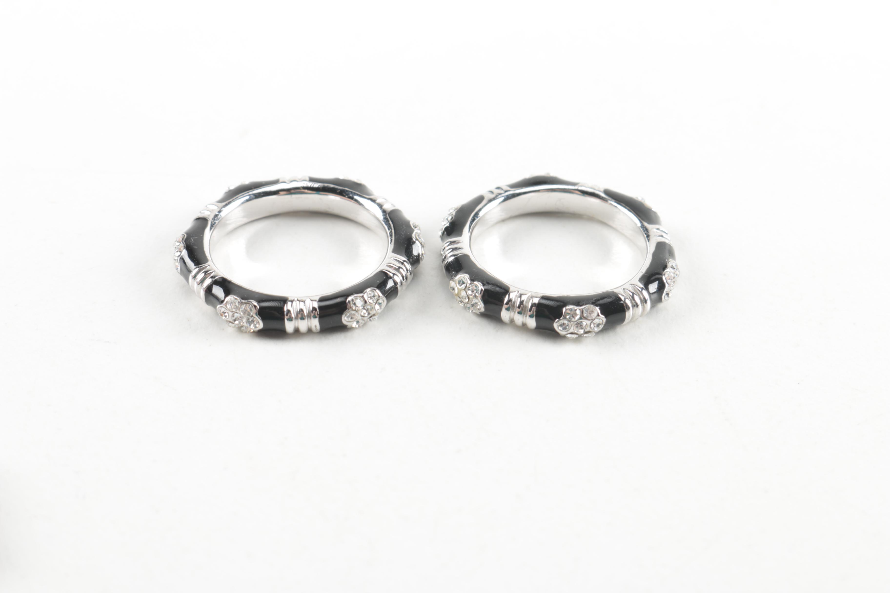 Costume Shell and Coral Necklaces With Rings