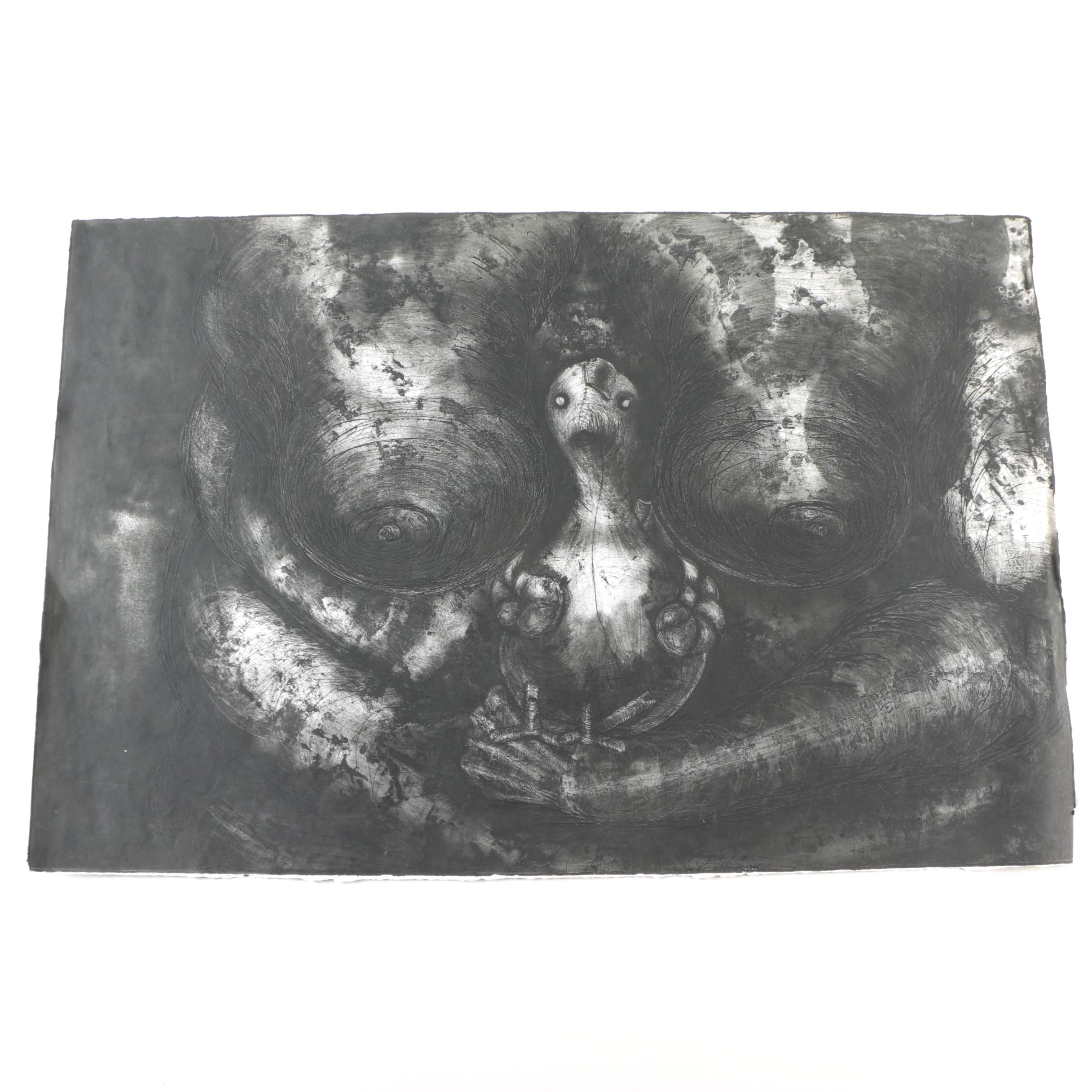 Artist Proof Intaglio Print "Chicken & Rice"