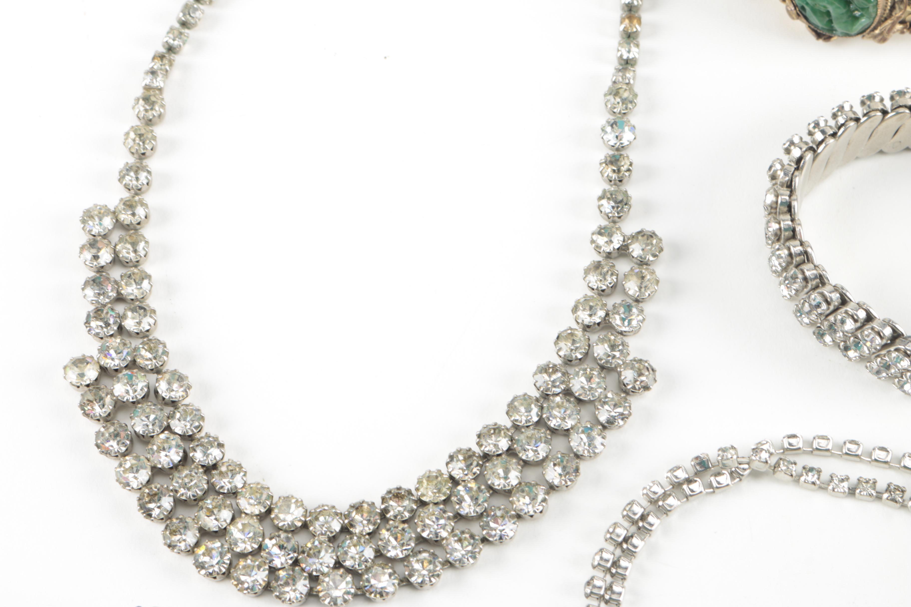 Vintage Brooches and Rhinestone Jewelry