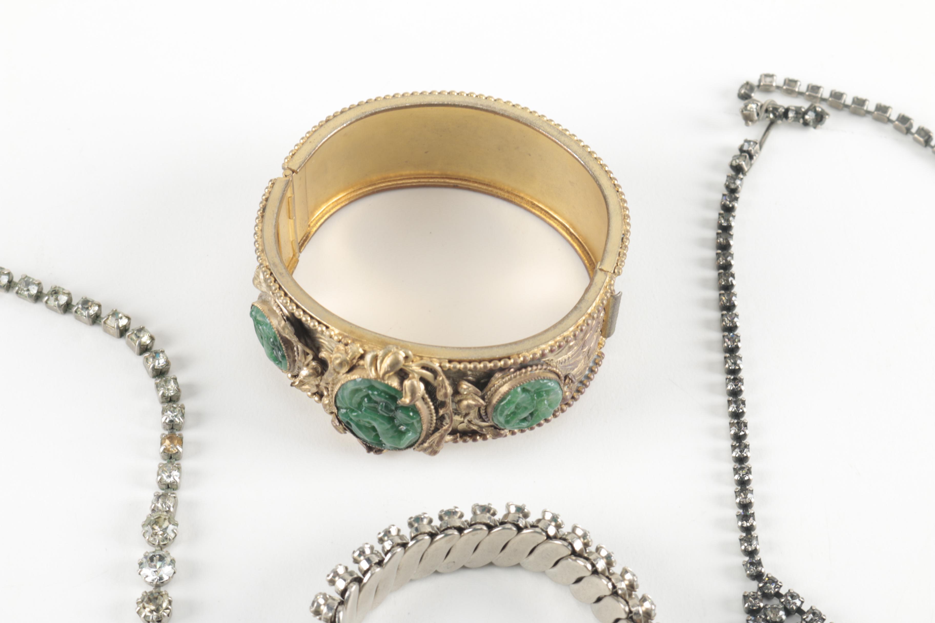 Vintage Brooches and Rhinestone Jewelry