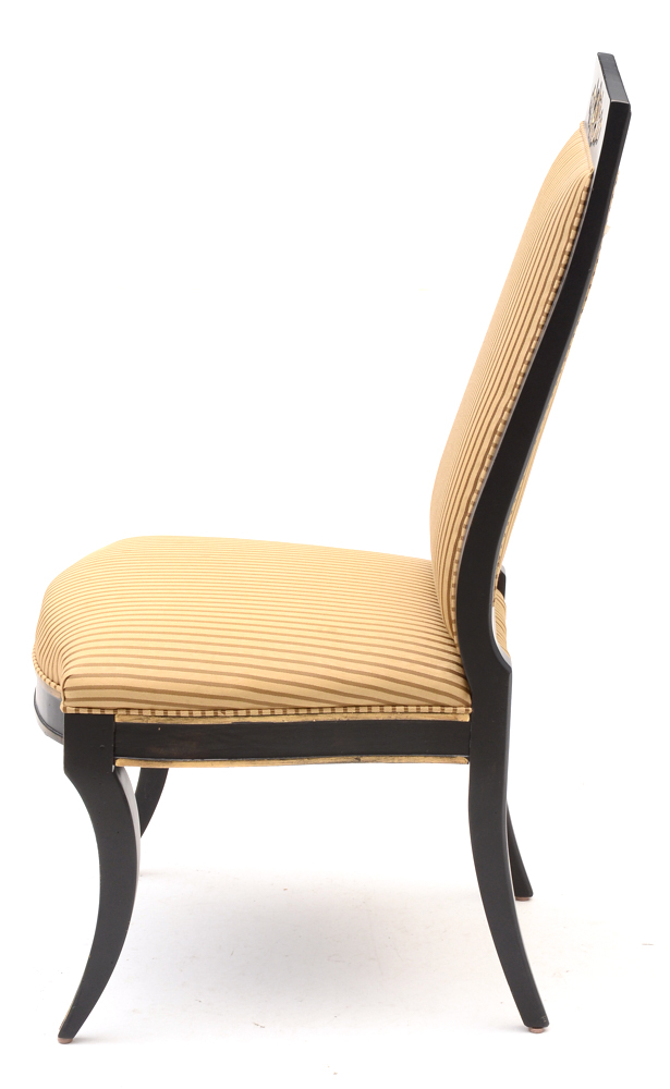 Set of Eight Century Furniture Thronos Chairs and Empire Table