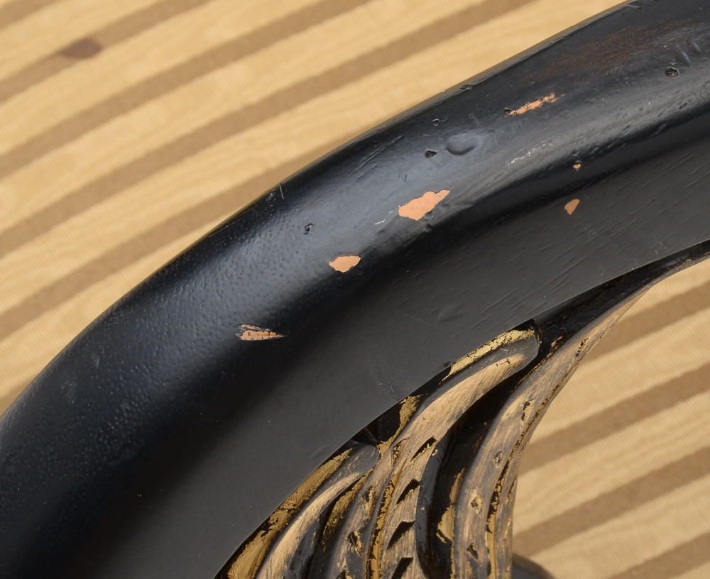 Set of Eight Century Furniture Thronos Chairs and Empire Table