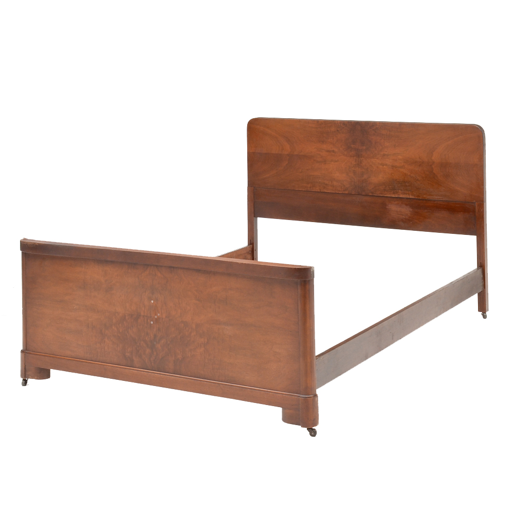 Vintage Walnut Full Bed Frame