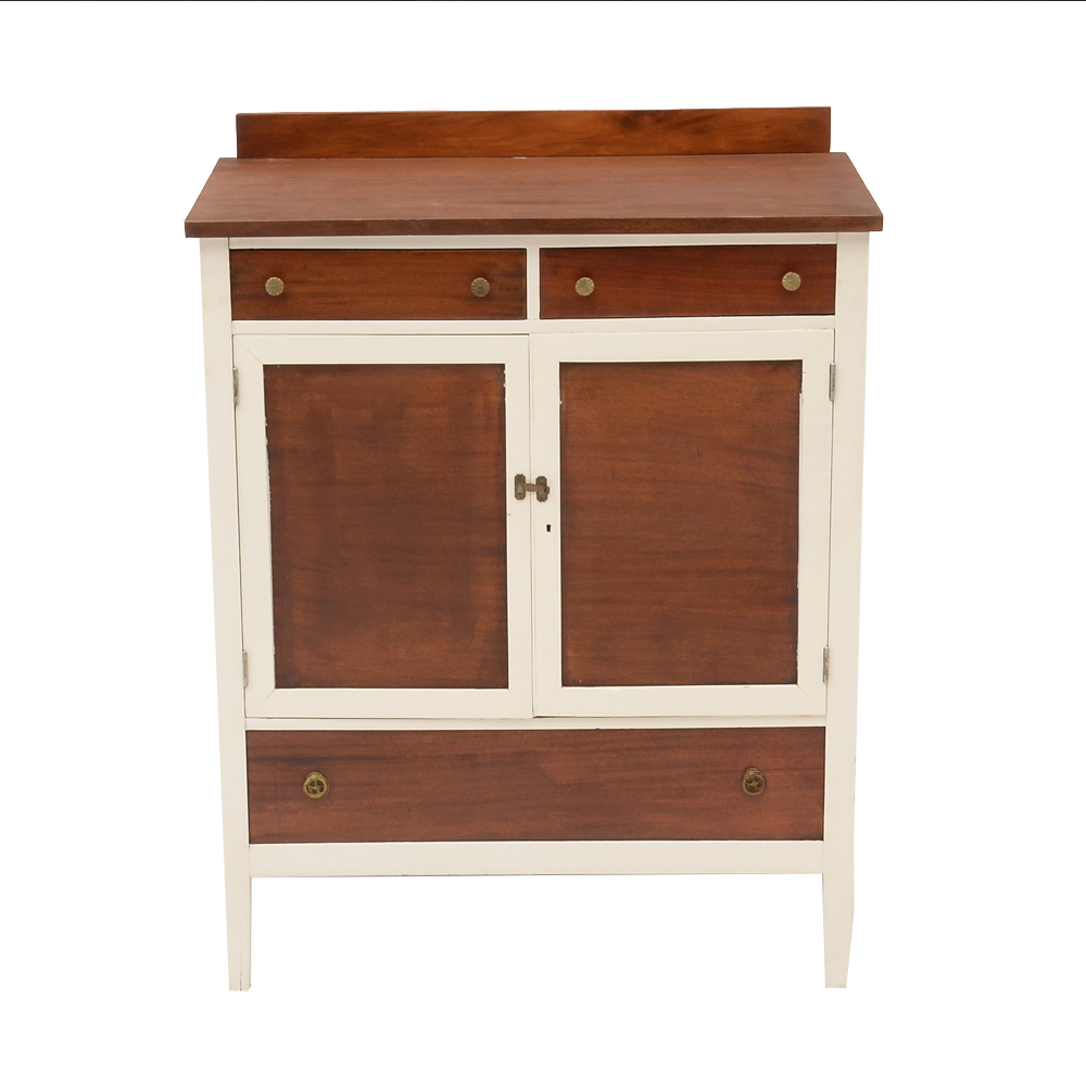 Vintage Bachelor Chest with White Trim