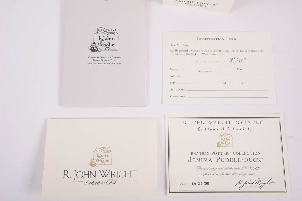 R. John Wright Beatrix Potter "Jemima Puddle Duck" With Original Box