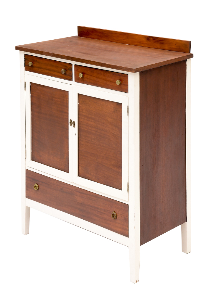 Vintage Bachelor Chest with White Trim