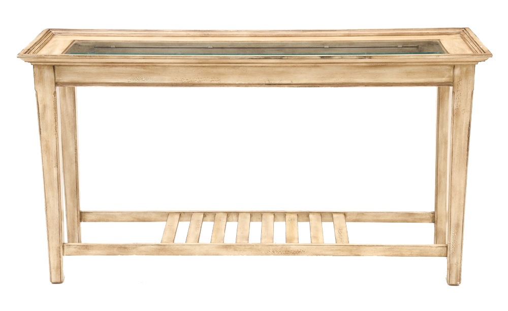 Console Table with Glass Insert